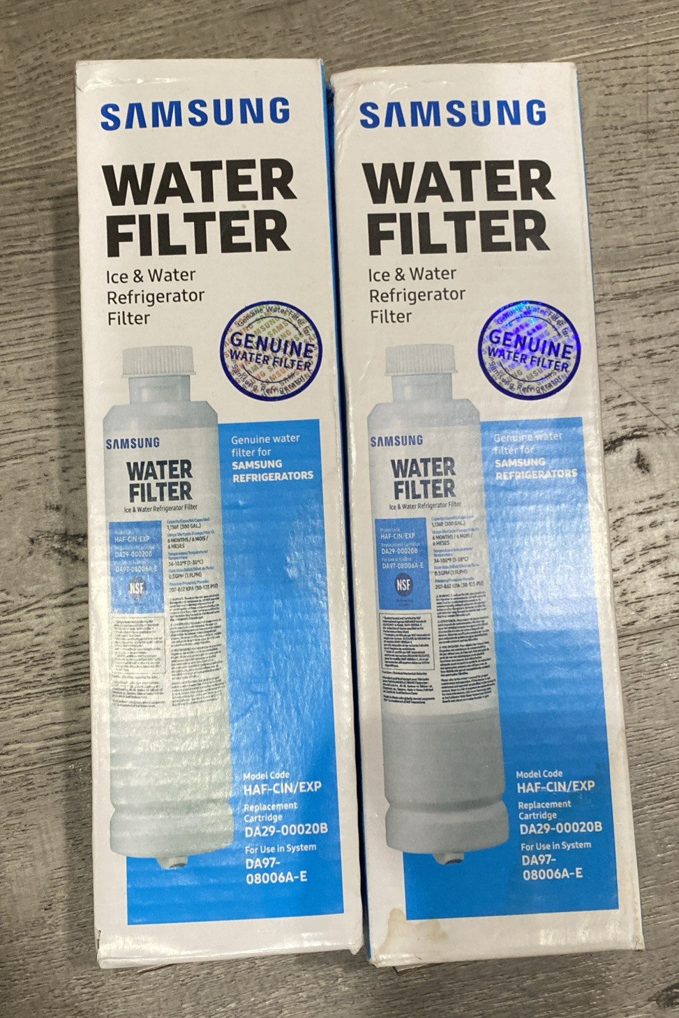 New, 2pc, Samsung Genuine HAF-CIN/EXP DA29-00020B Refrigerator Water Filters OEM