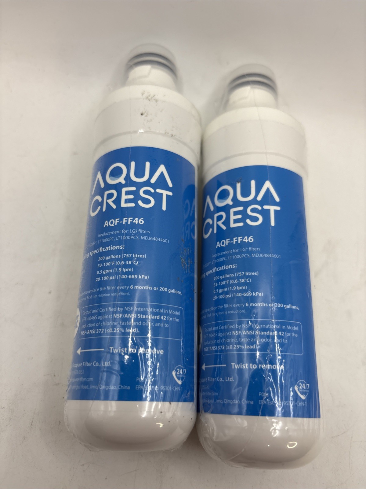 2PC Aqua Crest AQF-FF46 LT1000P LT1000PC – LT1000PCS-MDJ6484461 For LG- 46-9980
