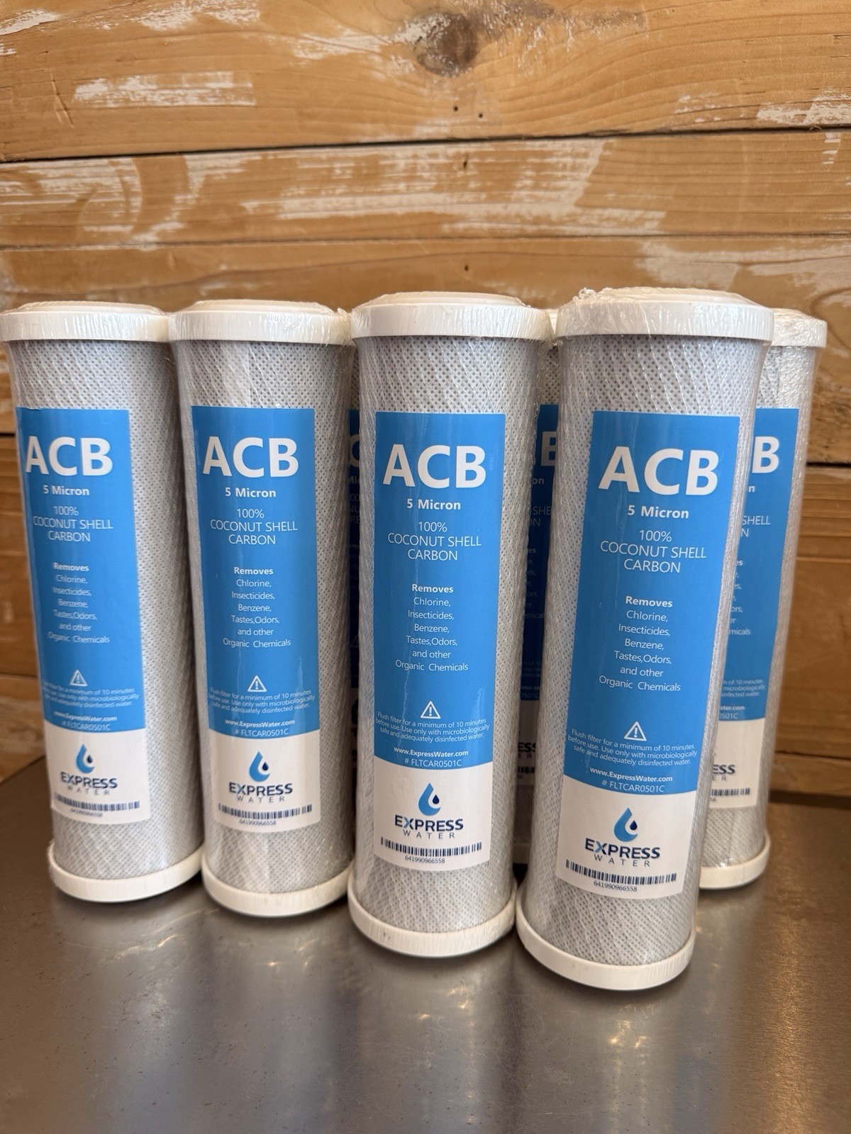 Lot of 8 – Activated Carbon Block Water Filter Replacement – 10” 5 Micron – ACB