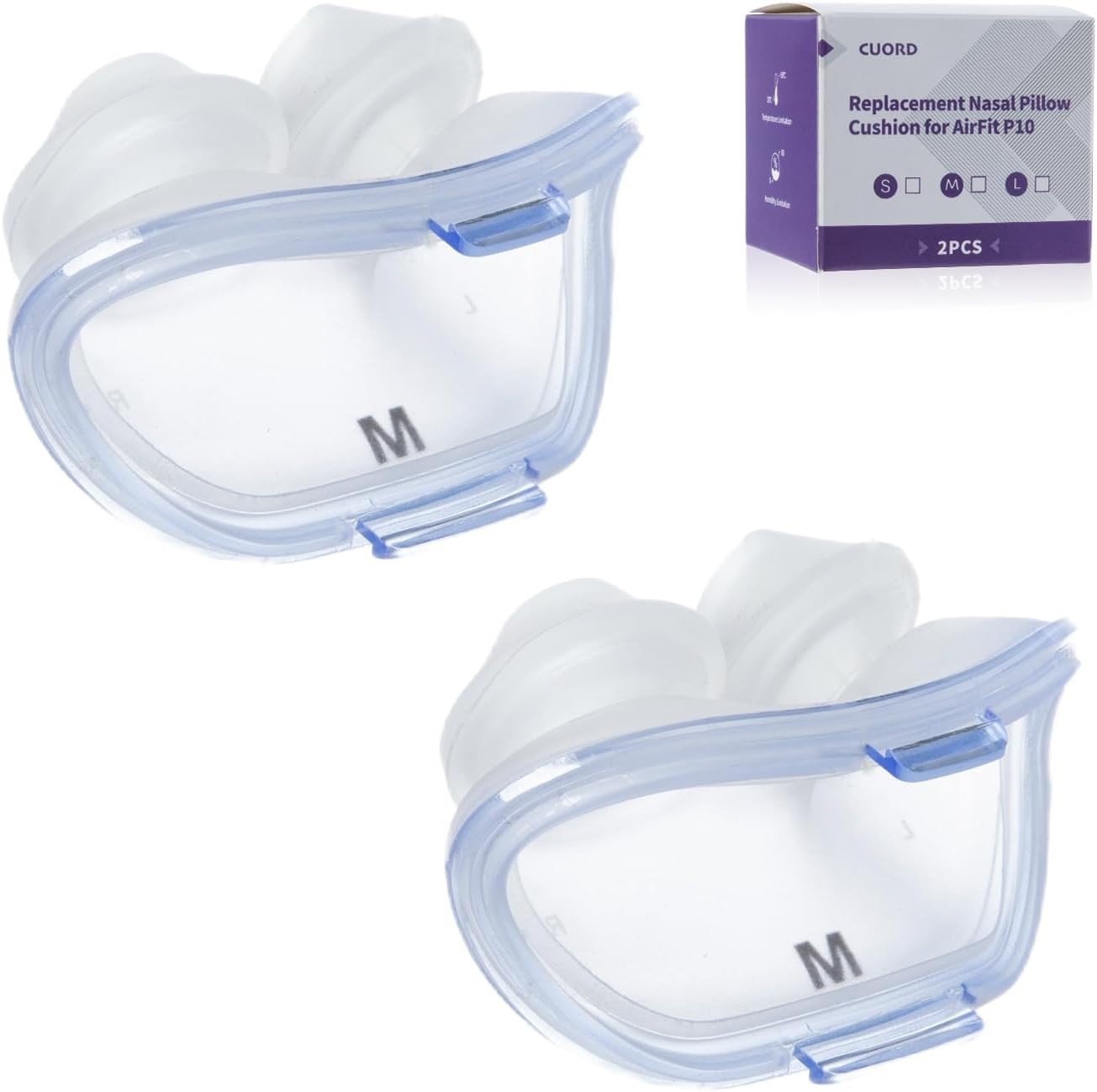Nasal Pillow Cushion for ResMed AirFit P10, 2-Pack, Medium