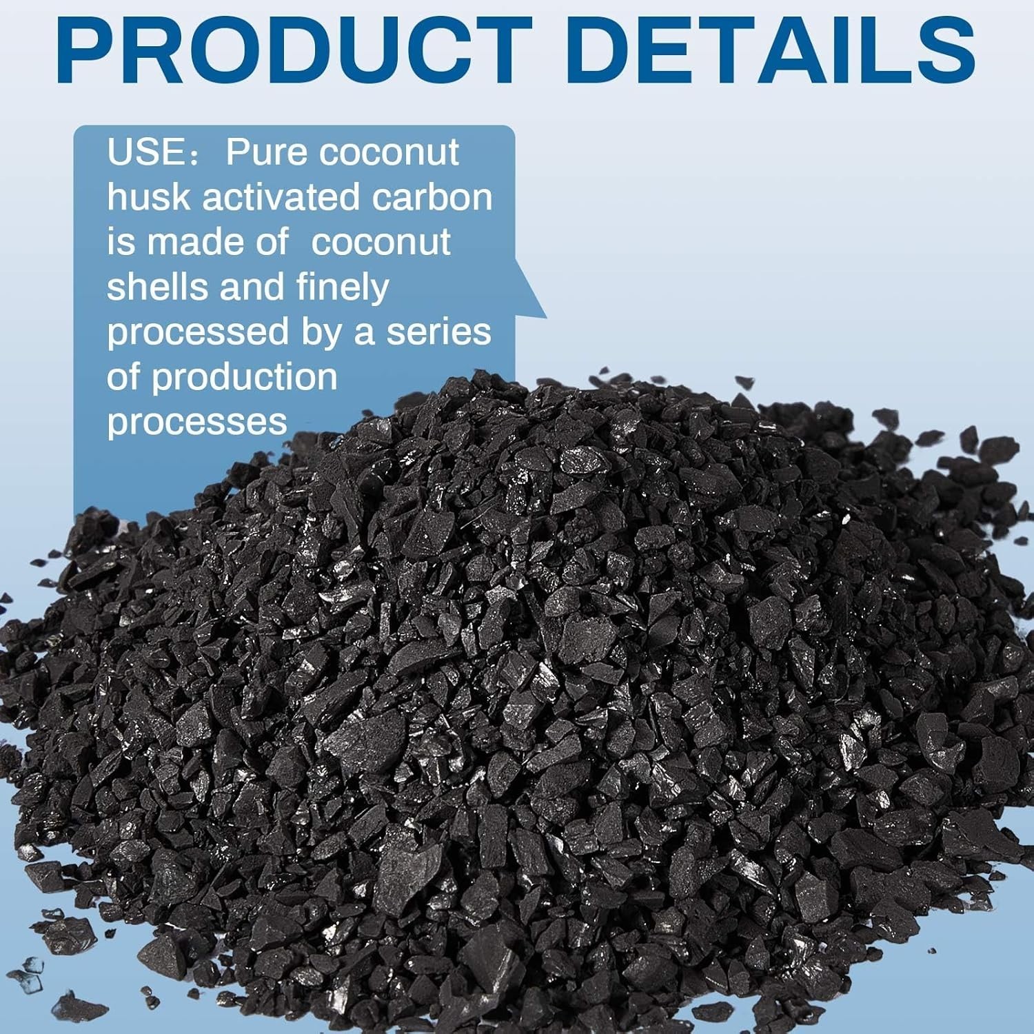 20 Lbs Bulk Activated Charcoal – Coconut Hull GAC 10-18 Mesh for Water & Air
