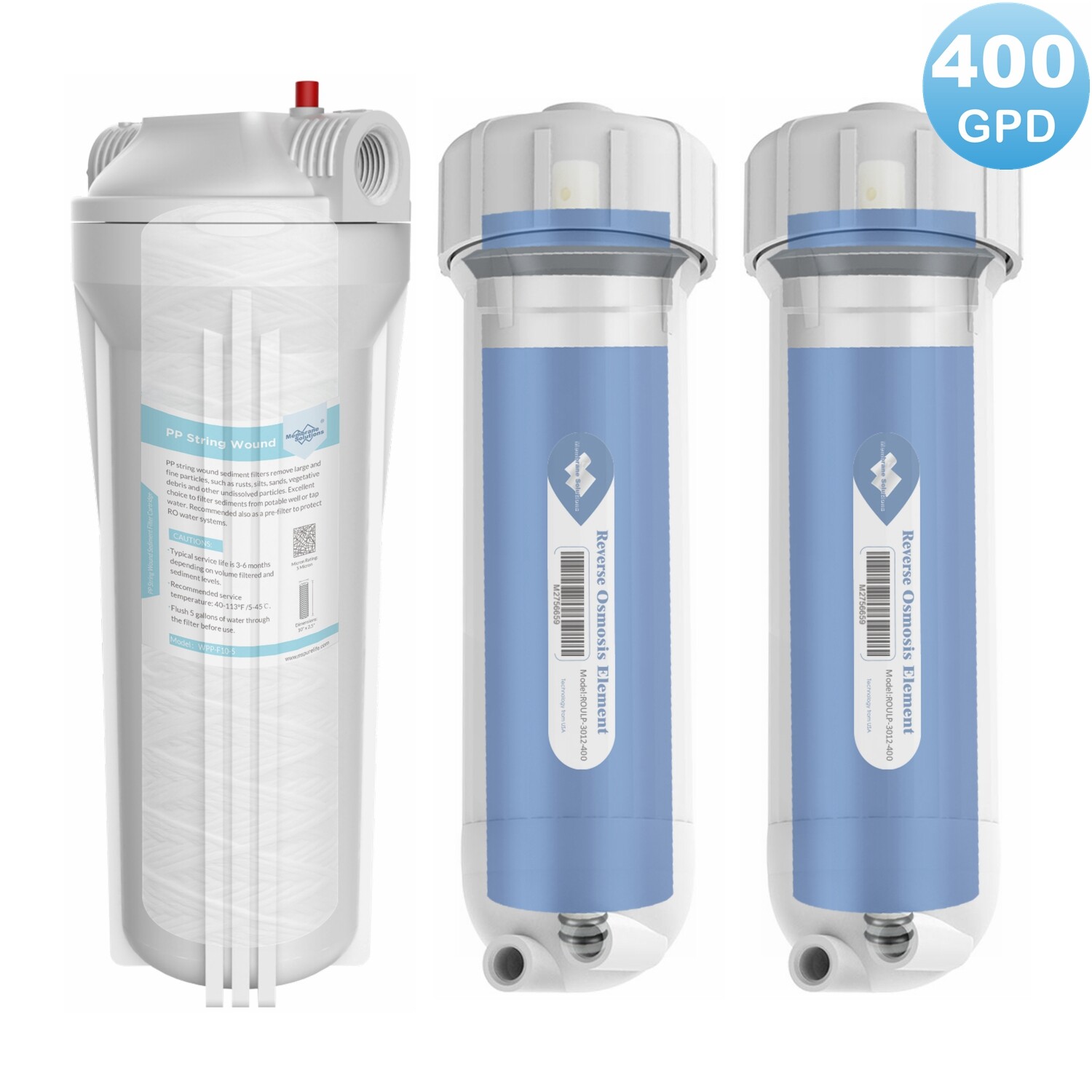 400 GPD RO Membrane Maple Syrup Reverse Osmosis System Sediment Housing Element