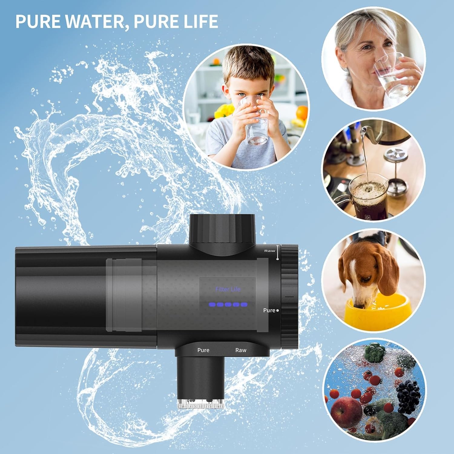 HOMELODY Faucet Filter 2-Pack U54042001 1050 Gal Tearable Carbon Fiber Purifier