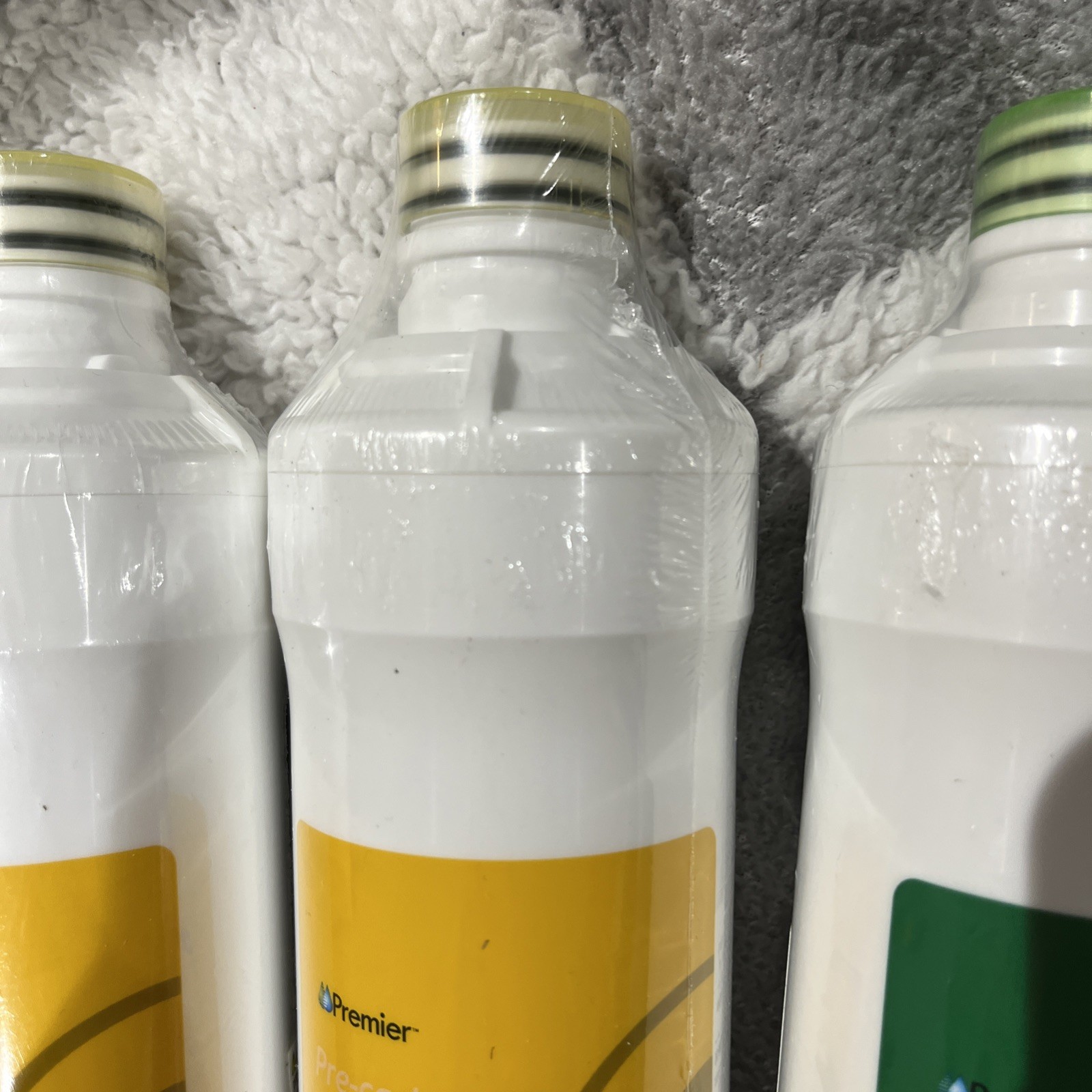 RO Water Replacement Cartridge 2 Yellow 1 Blue 1 Green Push Button, Sealed.