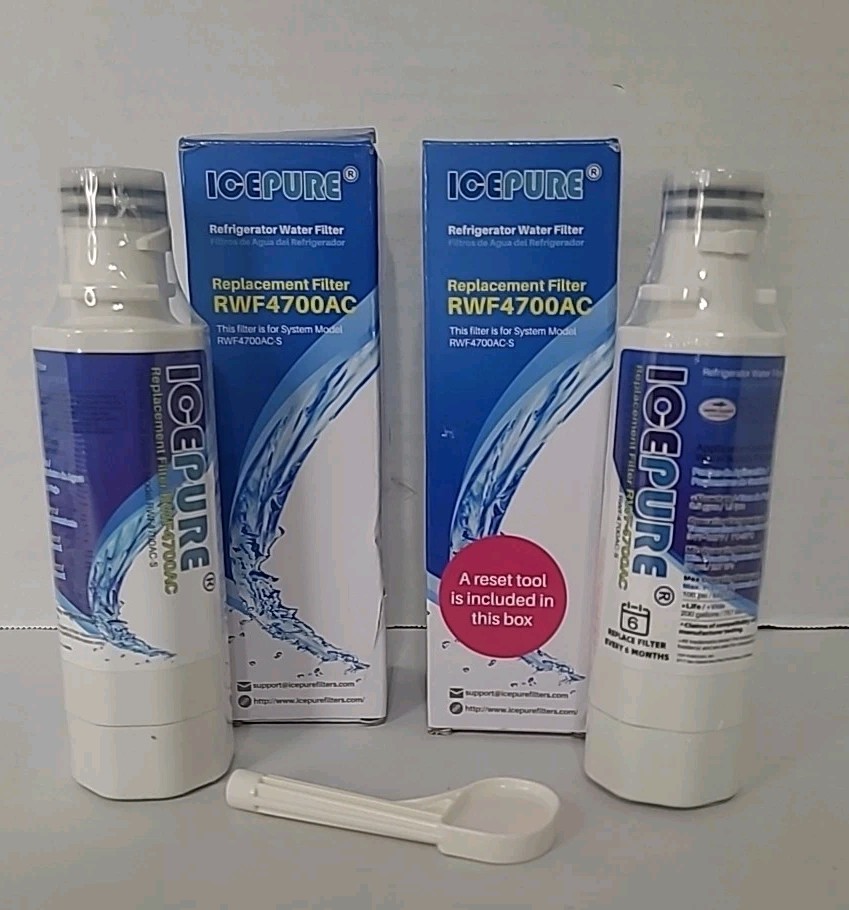 RWF4700AC Water Filter Fit for LT1000P, ADQ747935, LMXS28626D, LT1000PC 2PACK