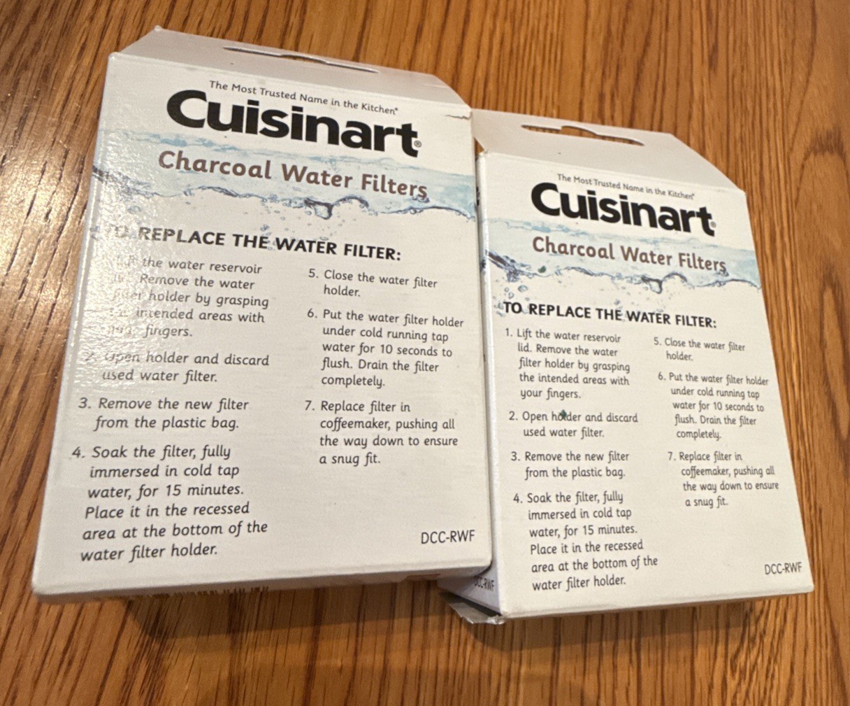 2 – Cuisinart DCC-RWF Replacement Charcoal Water Filters 2 Pack NIB