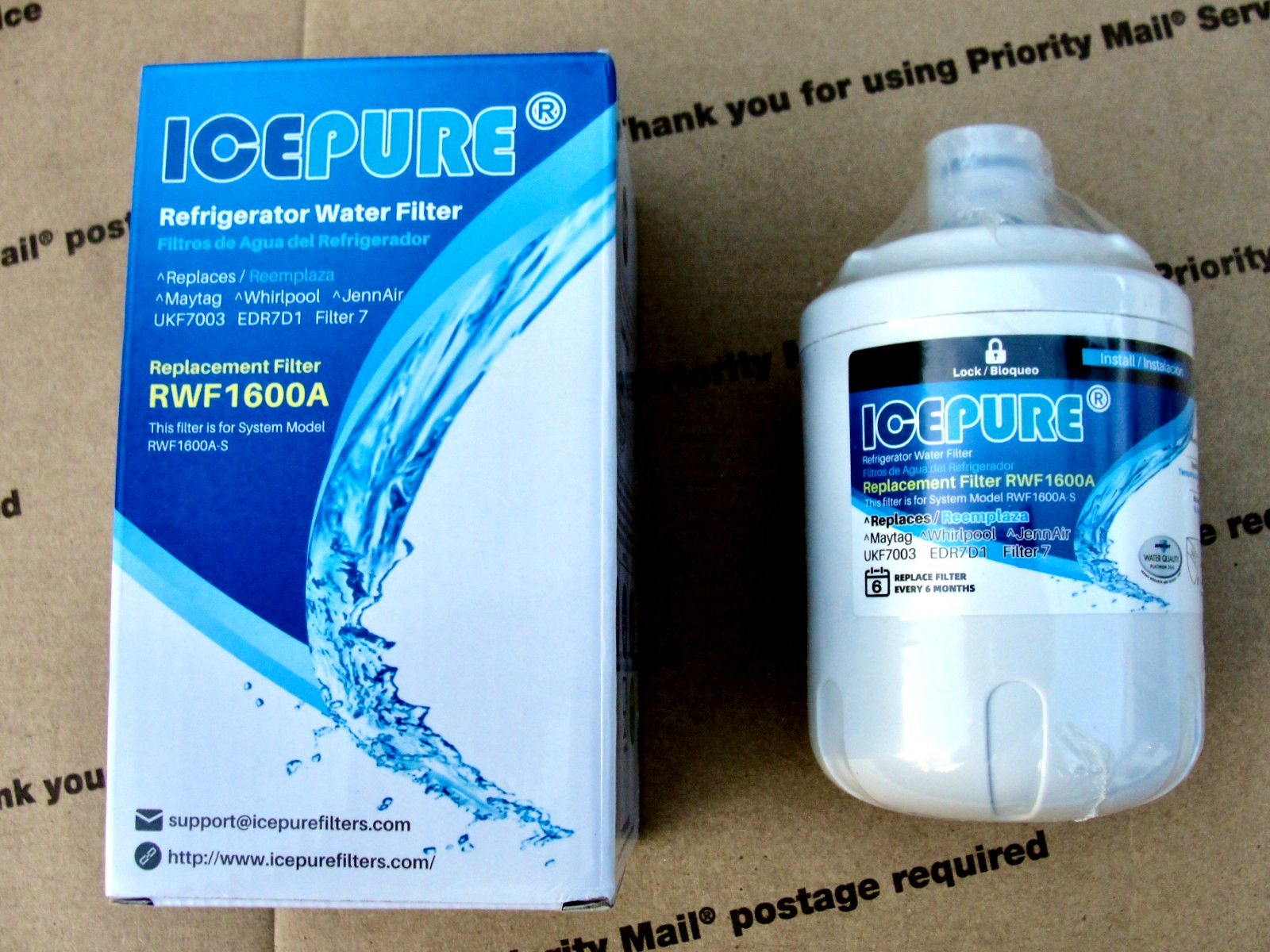 Icepure For Whirlpool EDR7D1 Maytag UKF7003, RWF1600A Water Filter FREE SHIPPING
