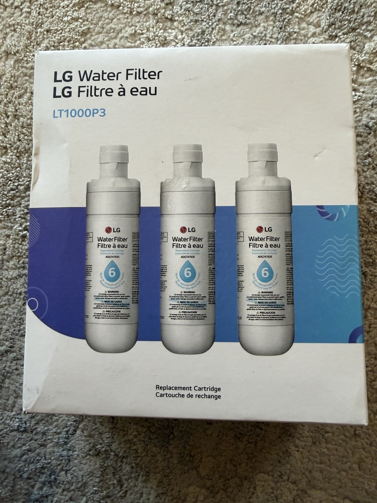 LG LT1000P3 Water Filter – White 3 pack