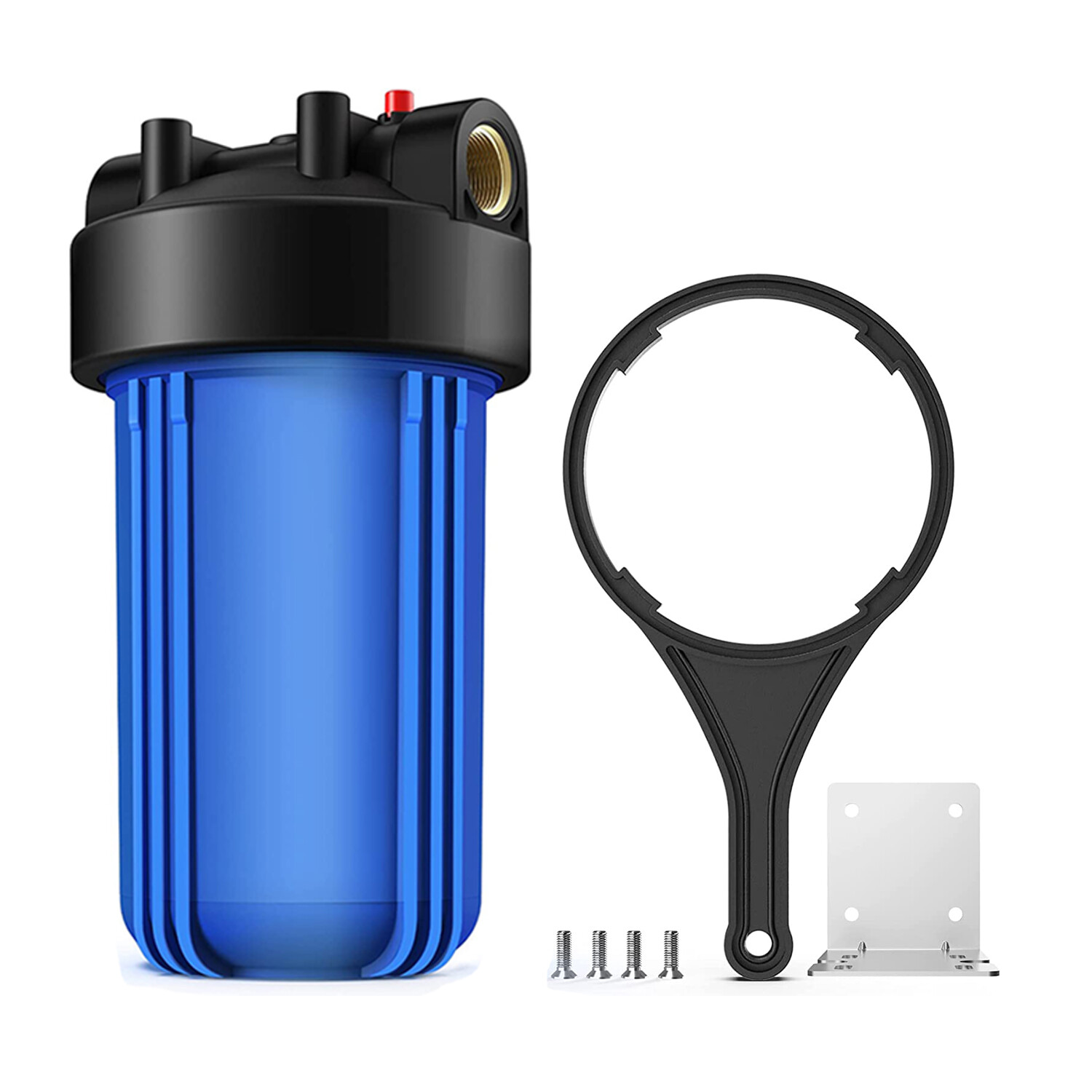 10″ x4.5″ Big Blue Whole House Water Filter Housing System w/ Sediment Filter