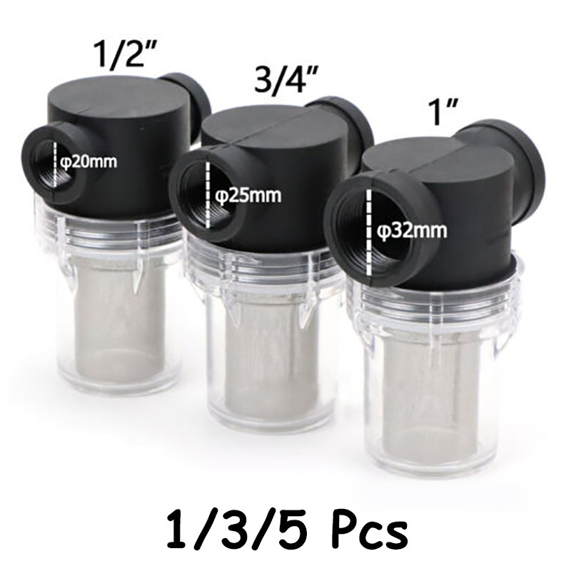 G1/2″ 3/4″ 1″ 40 Mesh Inline Mesh Strainer Water Pump High Flow Pipeline Filter