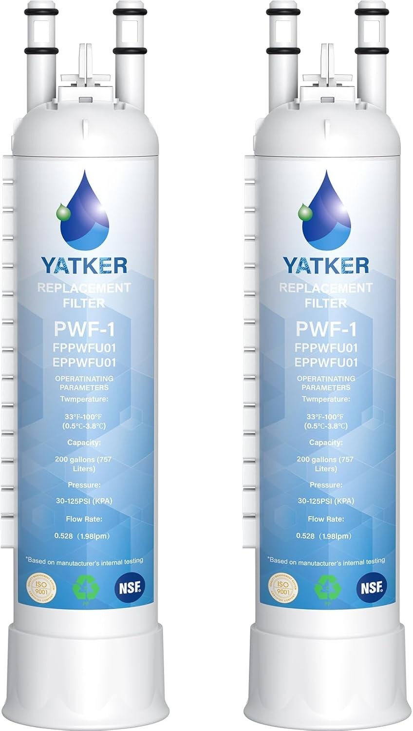 Water Filter Replacement Carbon Fiber 2 Pack for Frigidaire NSF Certified