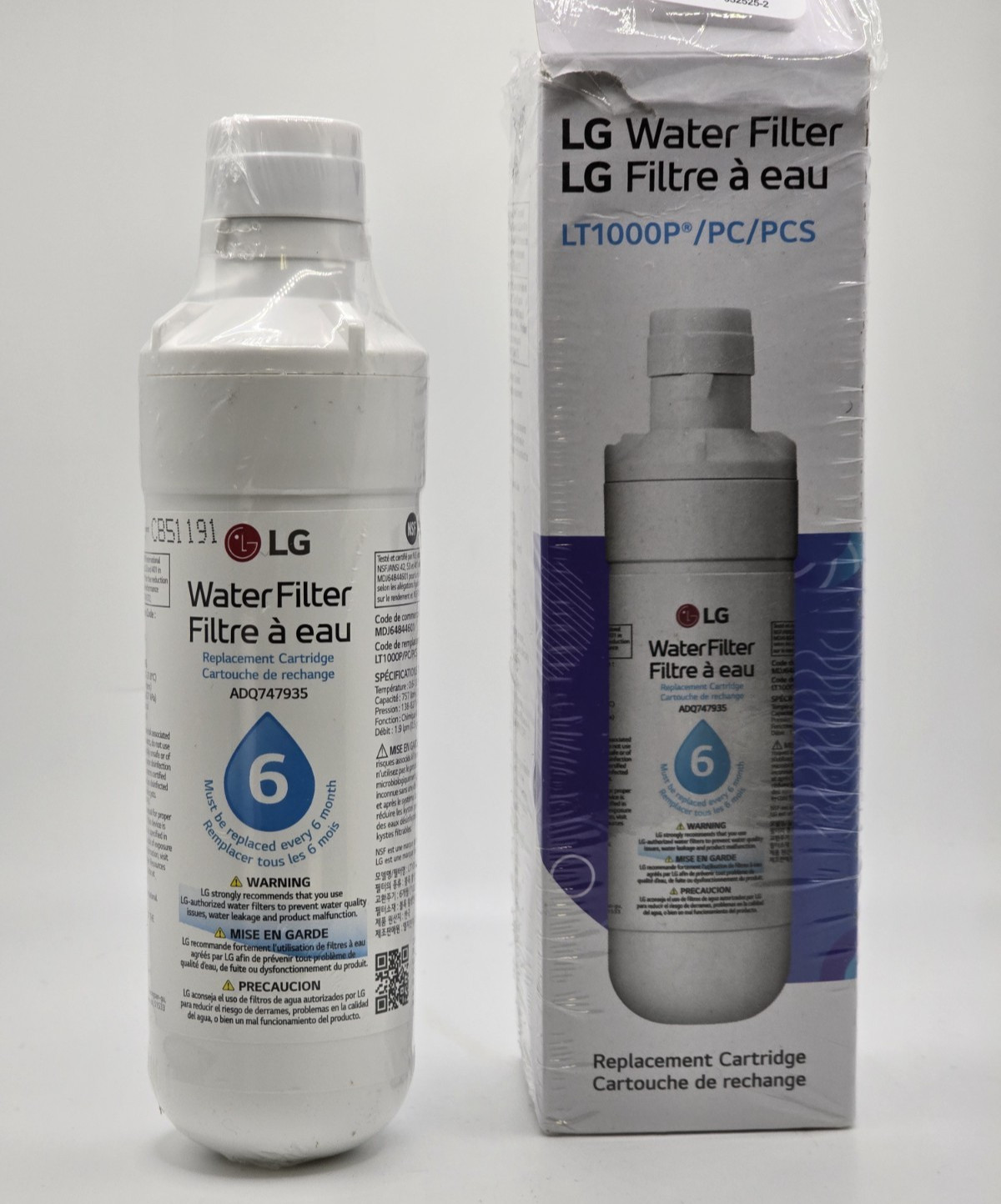 For LT1000P ADQ747935 1 PACK Refresh Refrigerator Ice Water Filter – NIB