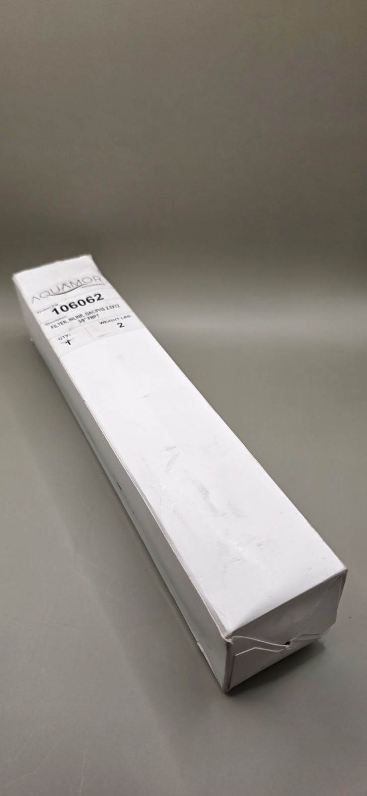 Aquamor IN1213 Inline Water Filter 3/8″ FNPT White Scale Taste Odor 106062