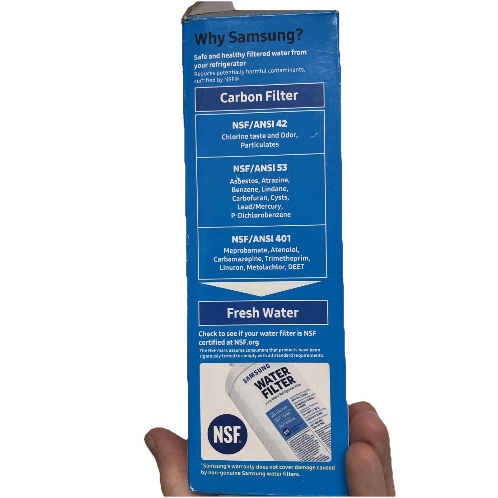 SAMSUNG 1x HAF-QIN/EXP Water/Ice Filter for Refrigerator DA97-17376B -08006C NEW