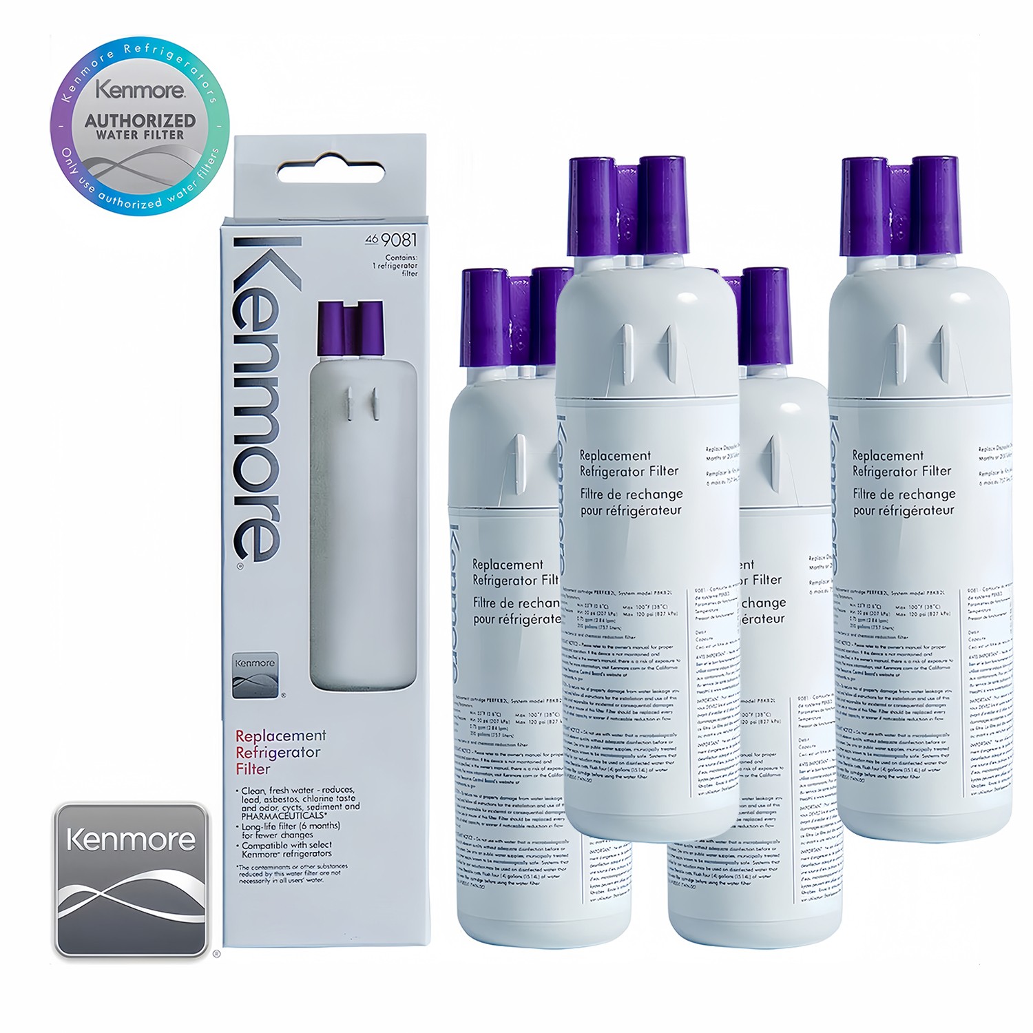 Kenmore 9081 469081 46-9930 Refrigerator Water Filter NEW 4PCS * US Stock
