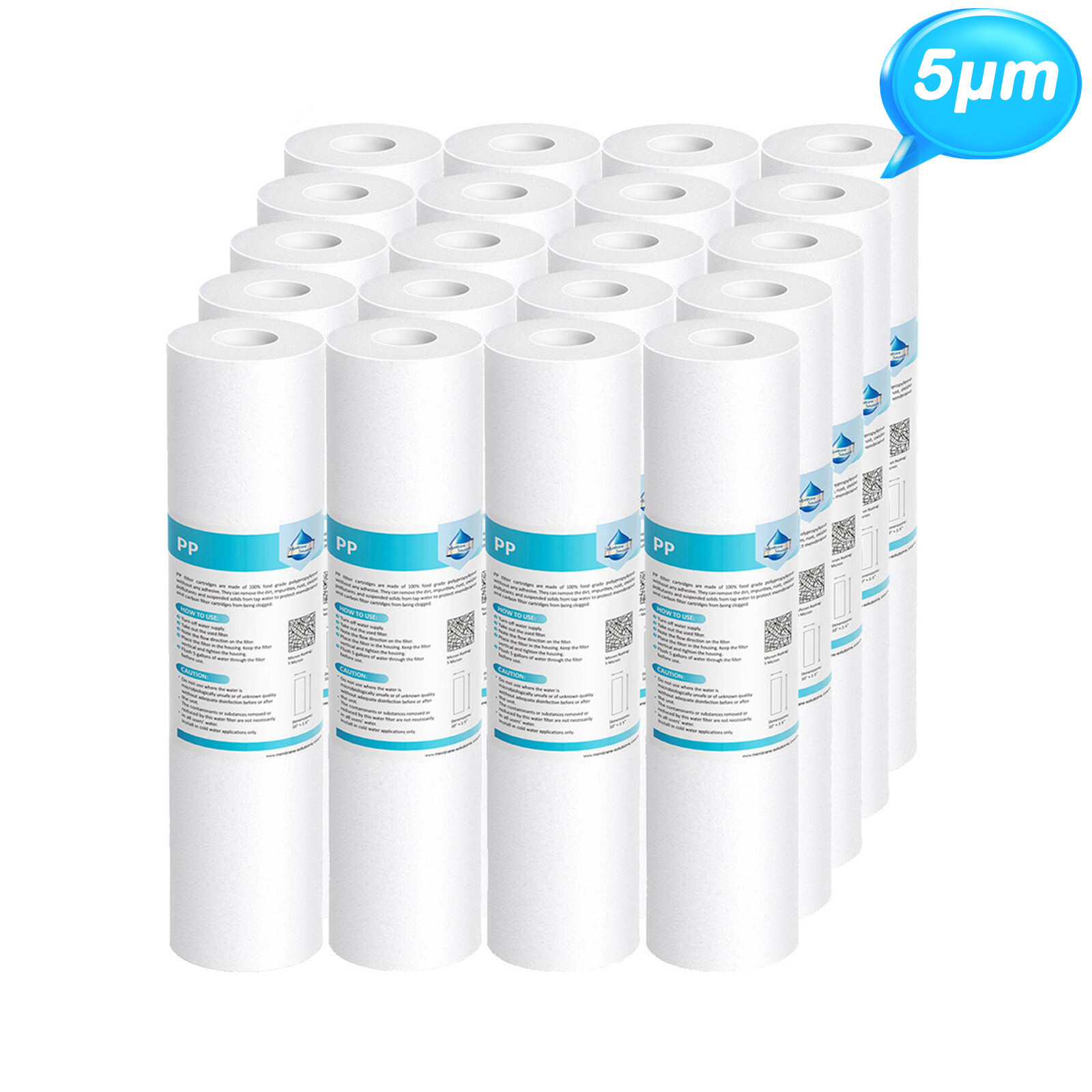 1-20 Pack 5 Micron 10″x2.5″ PP Sediment Water Filter Whole House for RO GE FXUSC