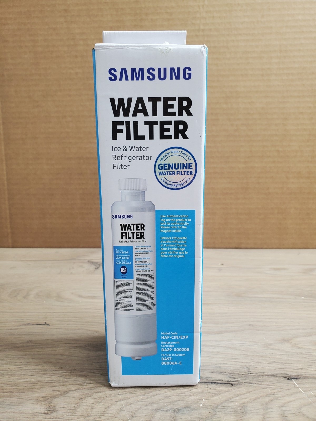 Genuine New Samsung DA29-00020B HAF-CIN/EXP Refrigerator Water Filter.
