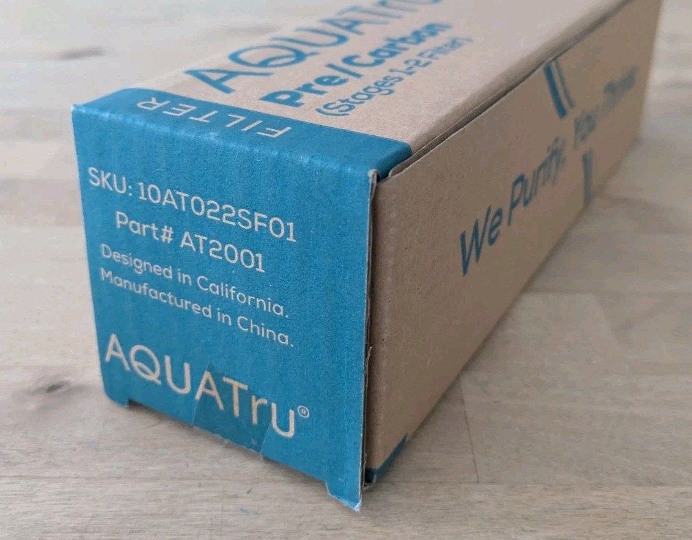 AquaTru AT2001 Pre/Carbon Water Filter Stages 1-2 SEALED In Box – Original OEM