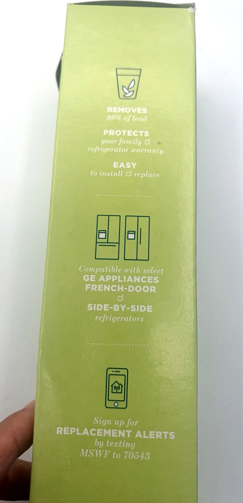 GE Appliances Genuine OEM MSWF Refrigerator Water/Ice Filter For 12+ Impurities