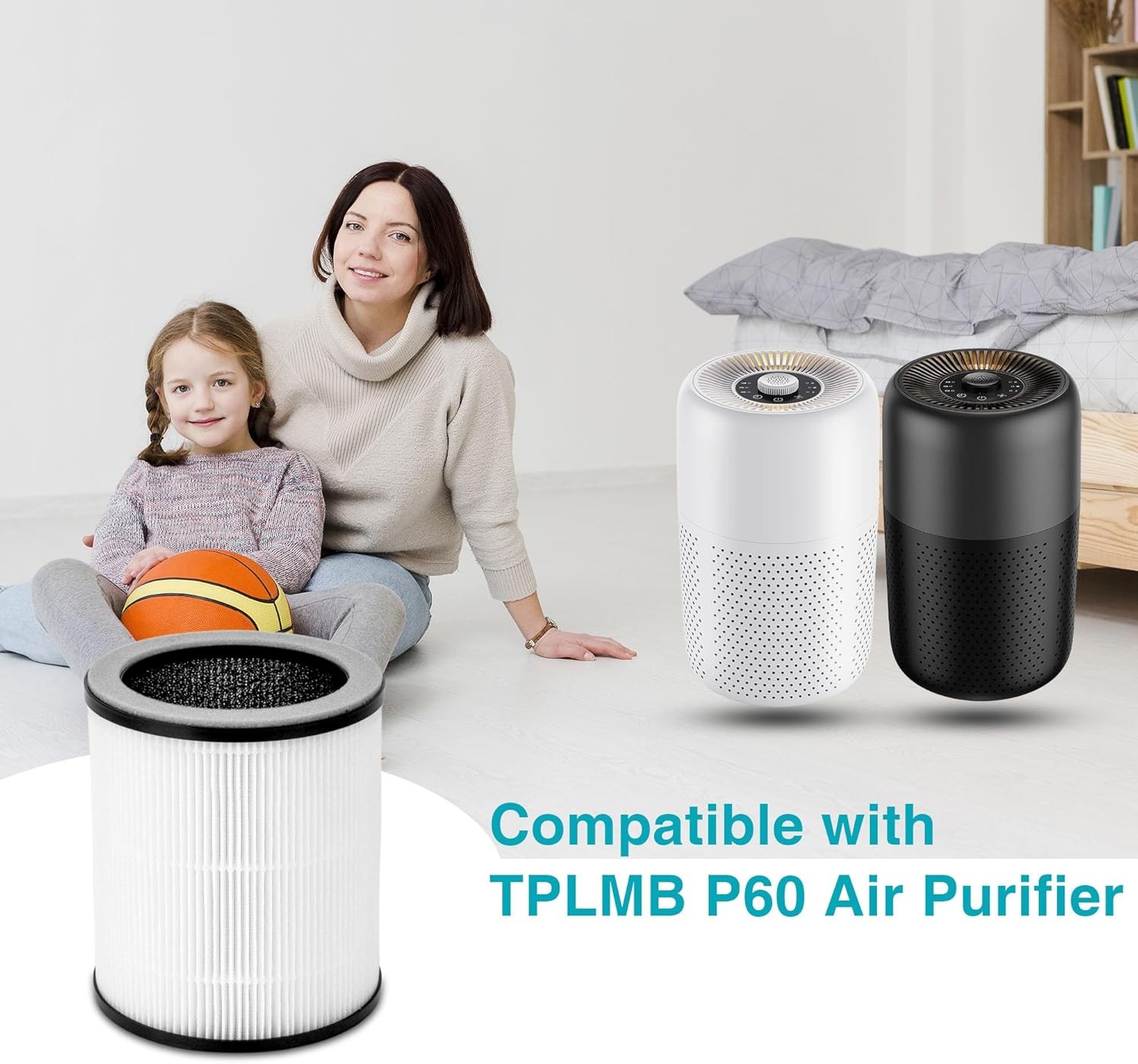4 Packs P60 True Replacement Filters Compatible with TPLMB YARIKI P60 and Vhoiu