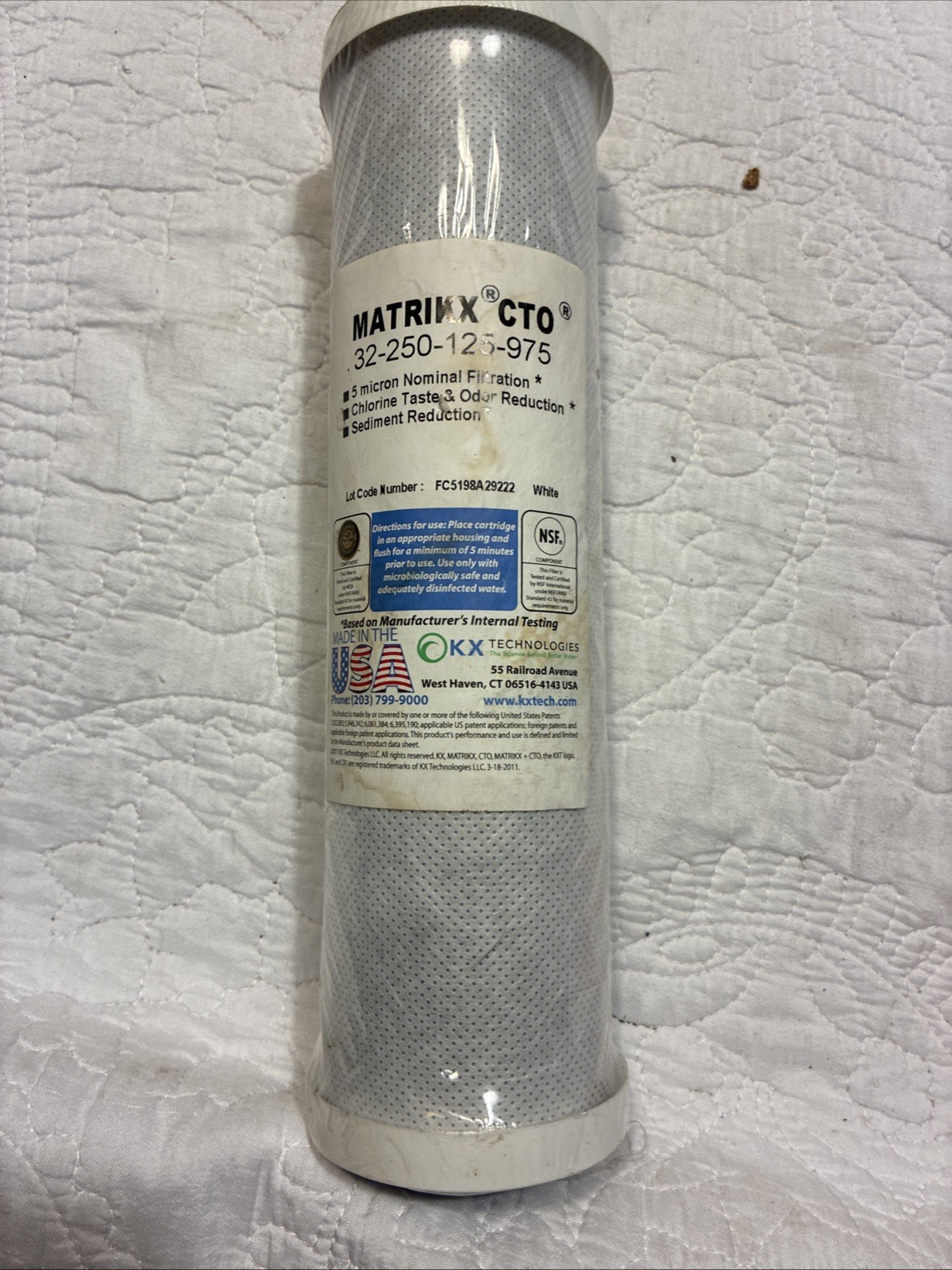 Matrixx CTO Water Filter Cartridge 32-250-125-975