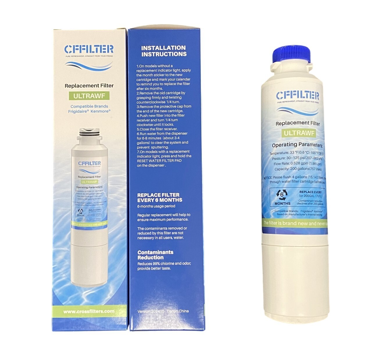 CFFILTER Compatible with Samsung HAFCIN/EXP Refrigerator W/F DA2900020B pack 2