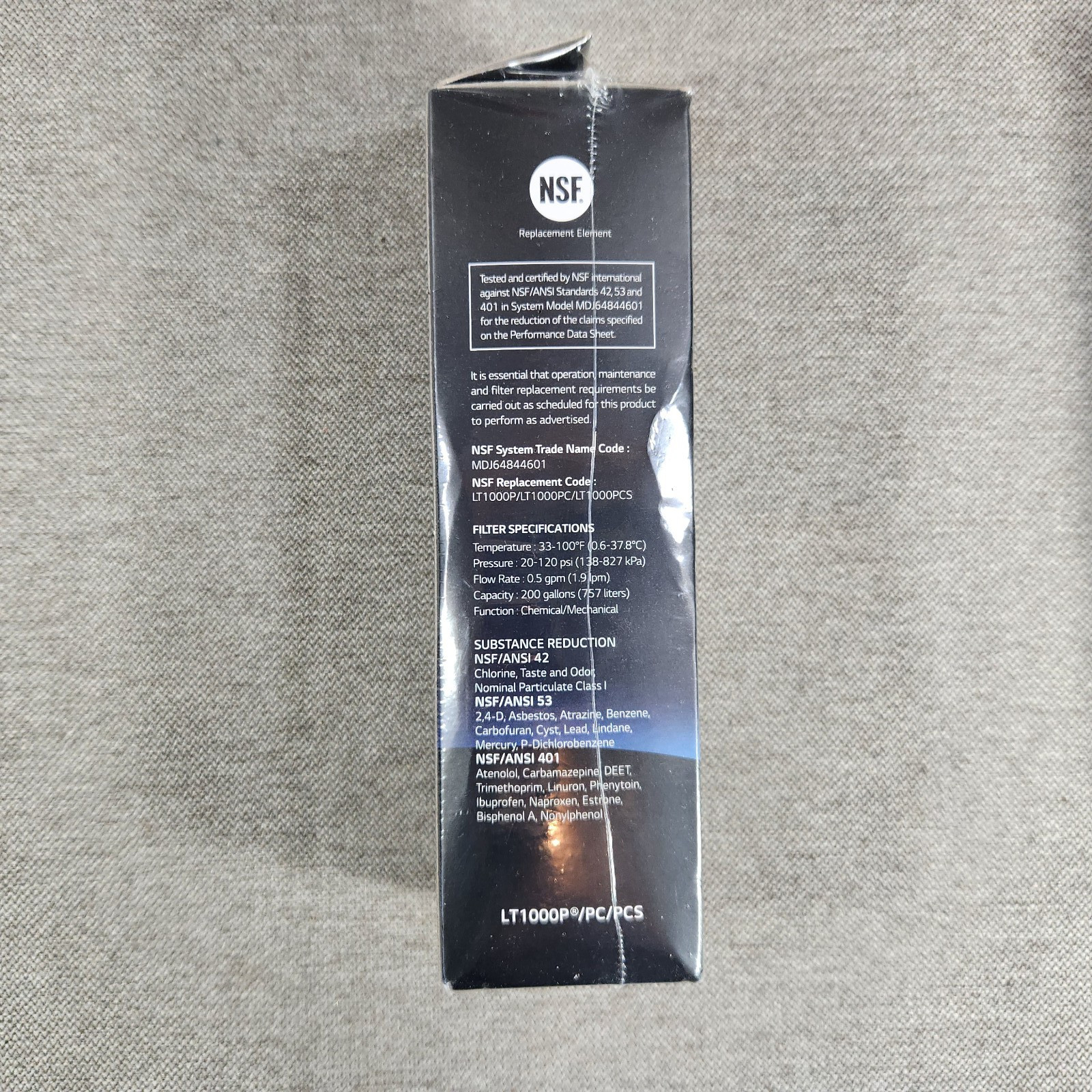 LG Water Filter Replacement Cartridge LT1000P/PC/PCS Lot of 2 Brand New Sealed