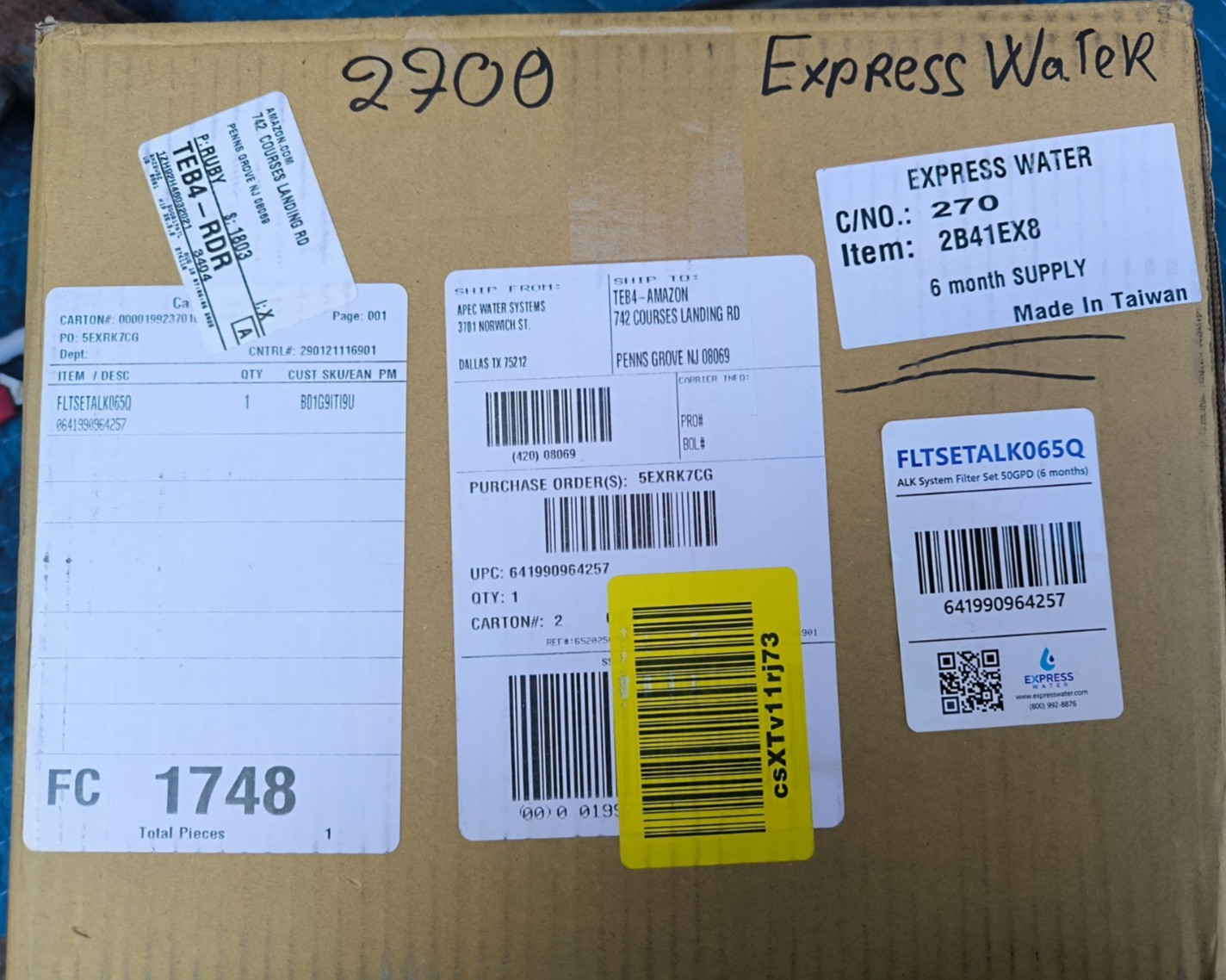 Express Water – 6 Months Alkaline Reverse Osmosis System Replacement Filter Set