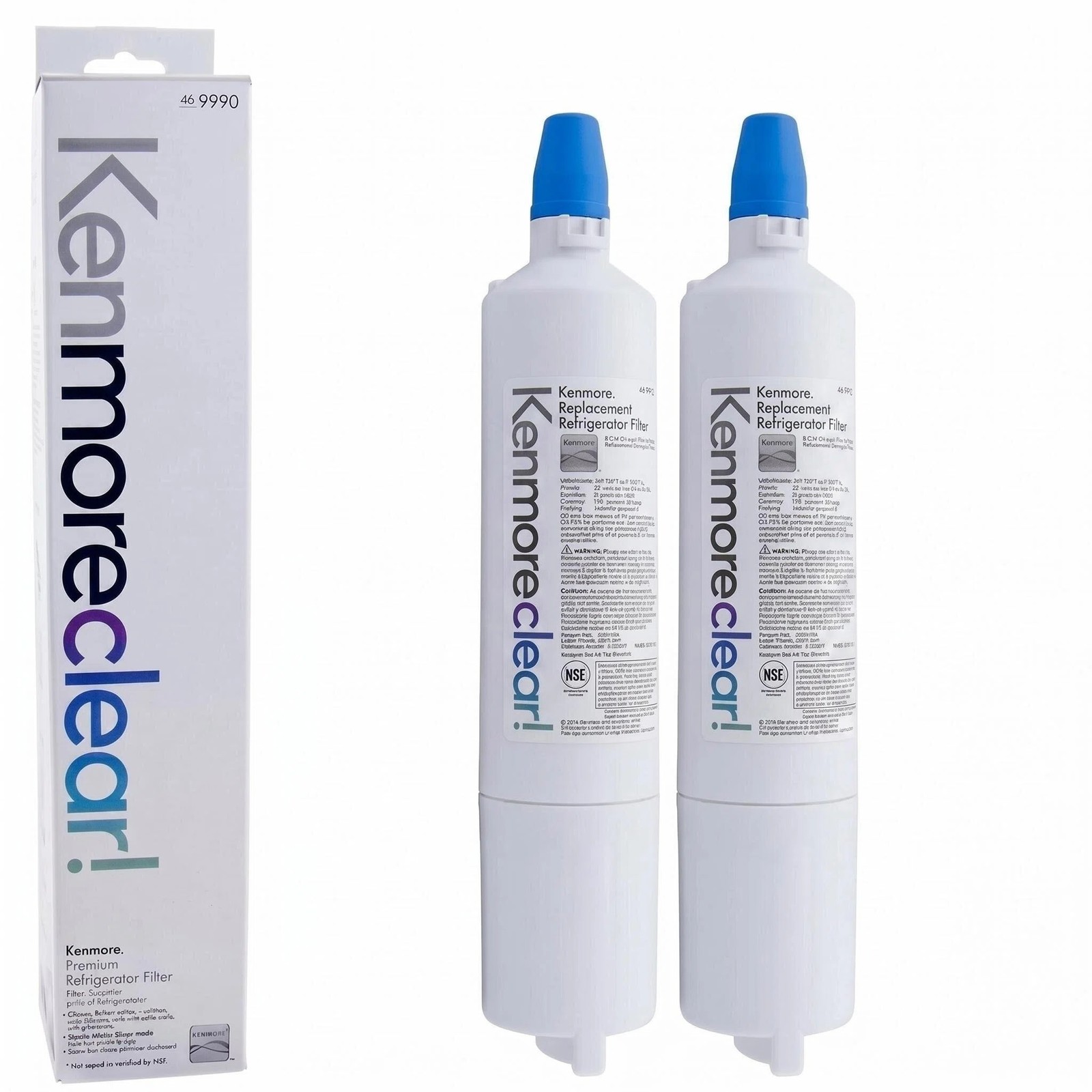 2* KenmoreClear 46-9990 9990 Refrigerator Water Filter fit LG LT600P 5231JA2006B