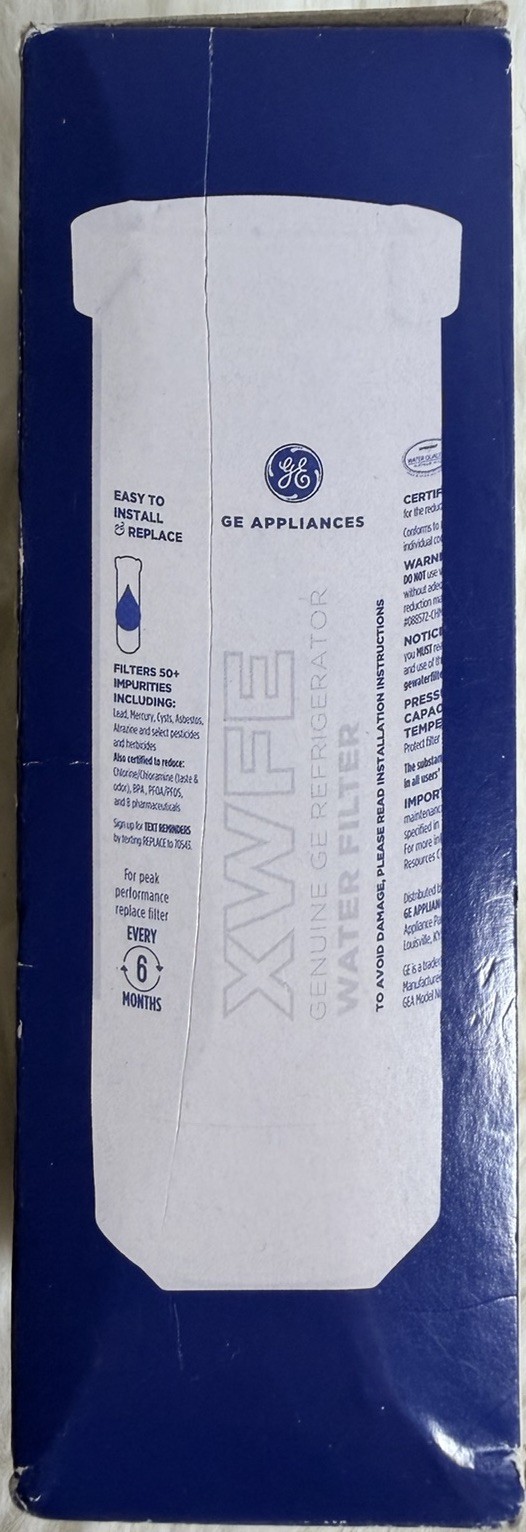 GE XWFE Refrigerator Water Filter No Chip New Open Box
