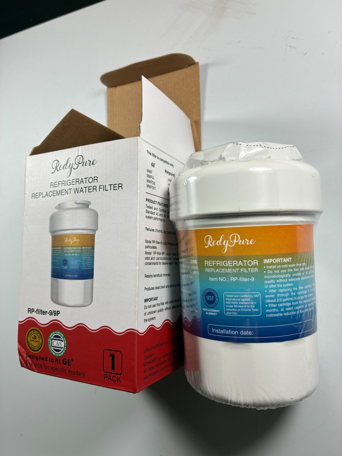 Redy Pure Water Filter RP-FILTER-9/9P GE Hotpoint Kenmore Twist-In NEW SEALED