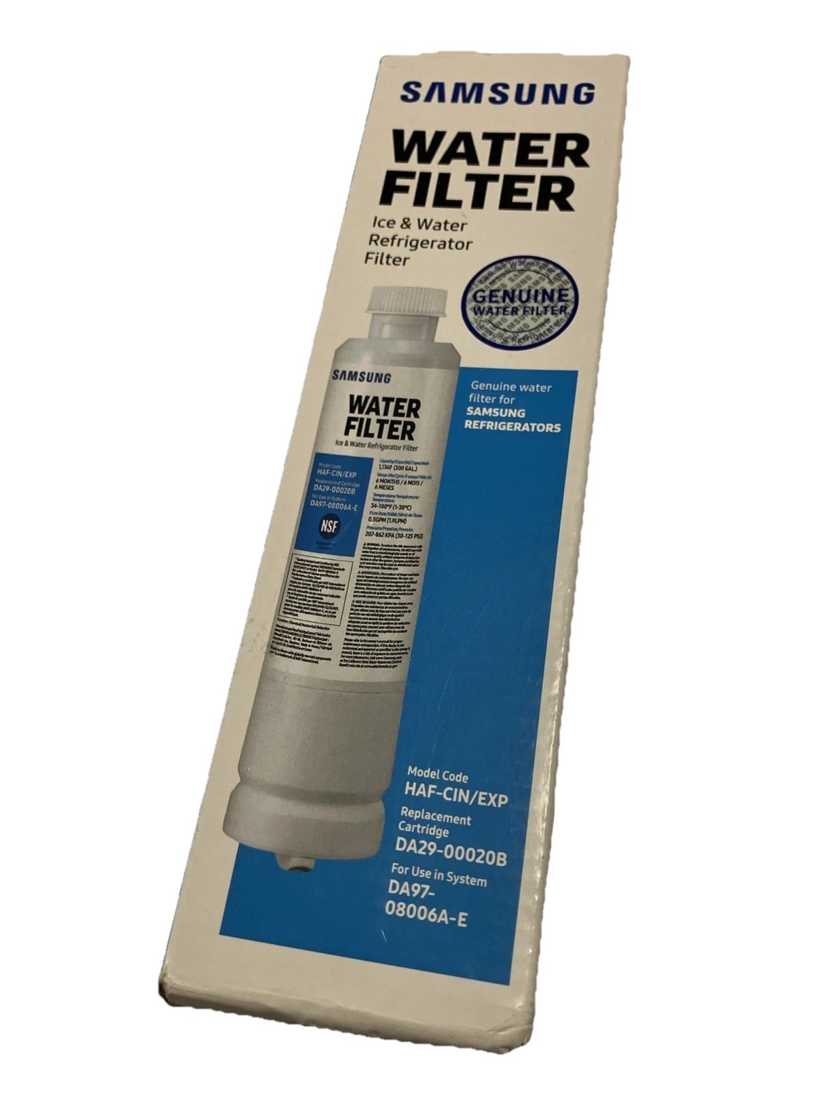 SAMSUNG HAF-CIN/EXP Water/Ice Filter for Refrigerator DA29-00020B DA97-08006A-E