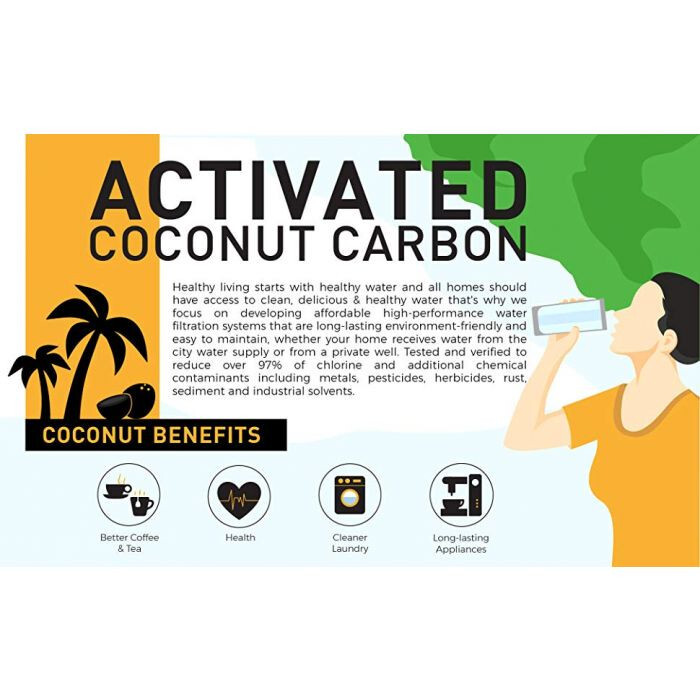 Granular Activated Coconut Shell Carbon Media (GAC) – 5 LBS | 12×40 Mesh
