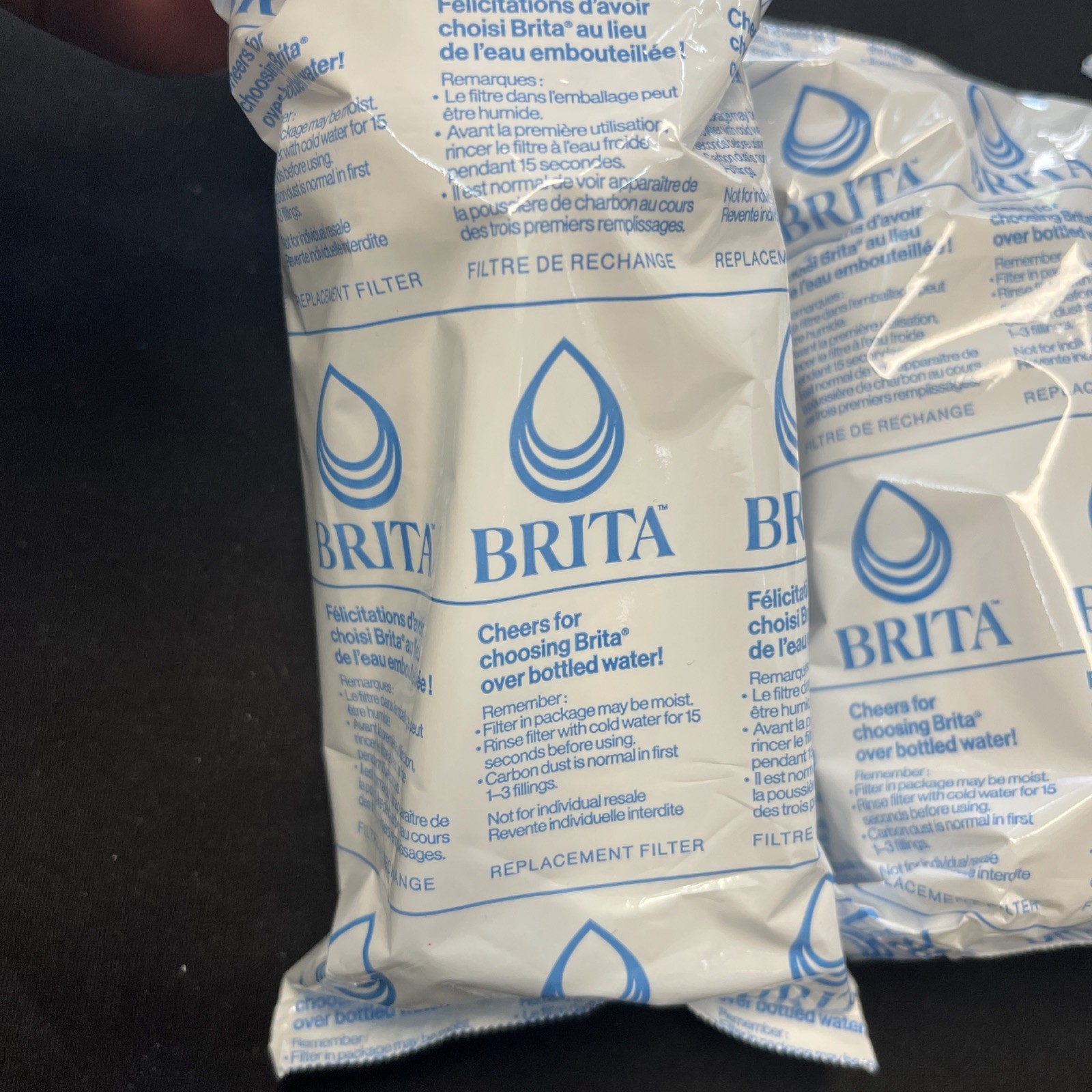 BRITA STANDARD WATER FILTER REPLACEMENT, 4 COUNT WHITE Pitcher Dispenser