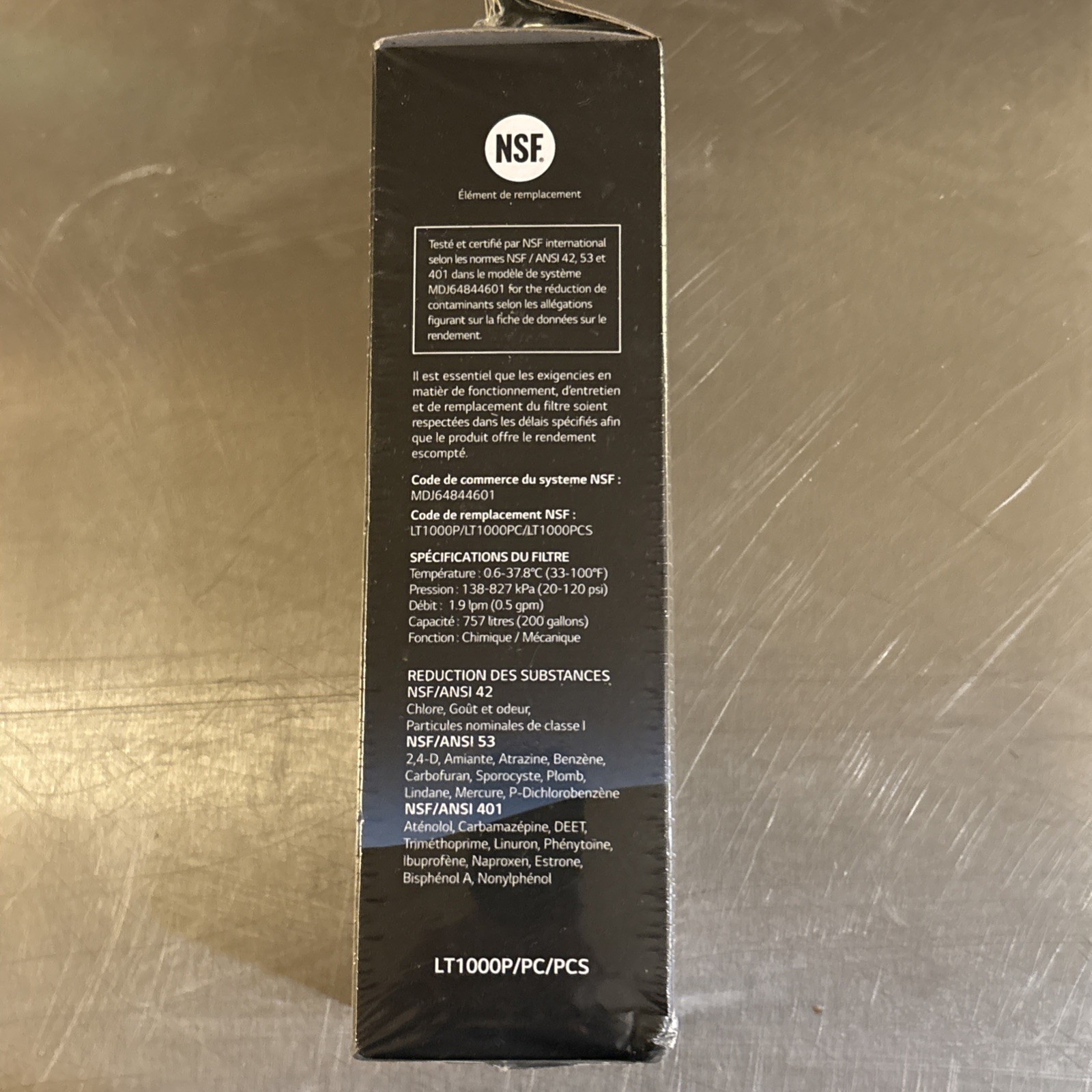 Genuine OEM LG Water Ice Filter Replacement Cartridge LT1000P/PC/PCS NEW Sealed