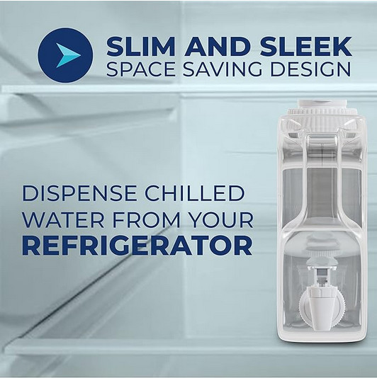 1.1 Gallon Refrigerator Water Dispensers Bottle with Faucet, Spigot & 58mm Screw