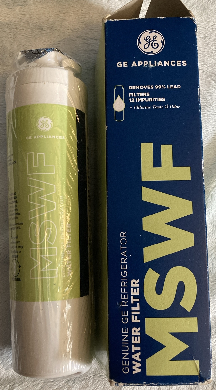 GENUINE GE MSWF SmartWater Refrigerator Water Filter, NEW & SEALED (Damaged Box)