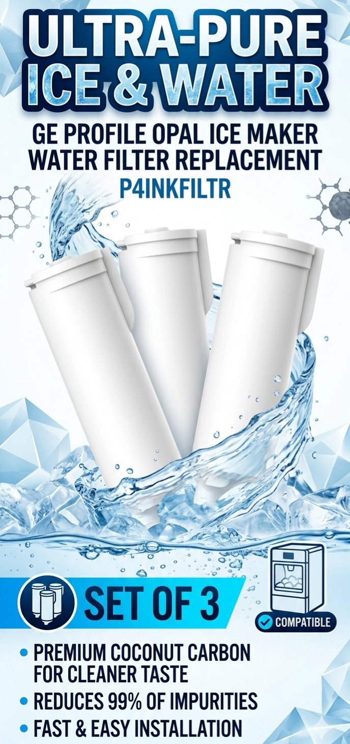GE Profile Opal Ice Maker Water Filter Replacement P4INKFILTR Set of 3