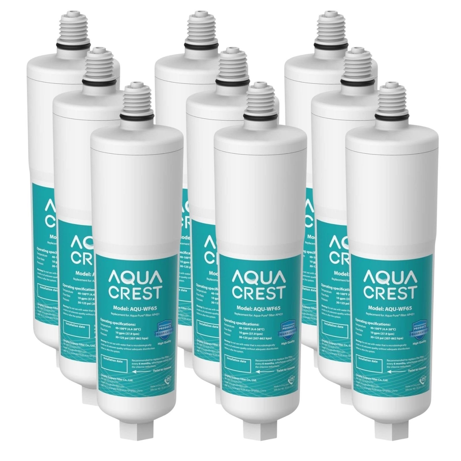 AQUA CREST AP431 Water Filter Replacement Cartridge for Aqua-Pure AP430SS, 9 Pac