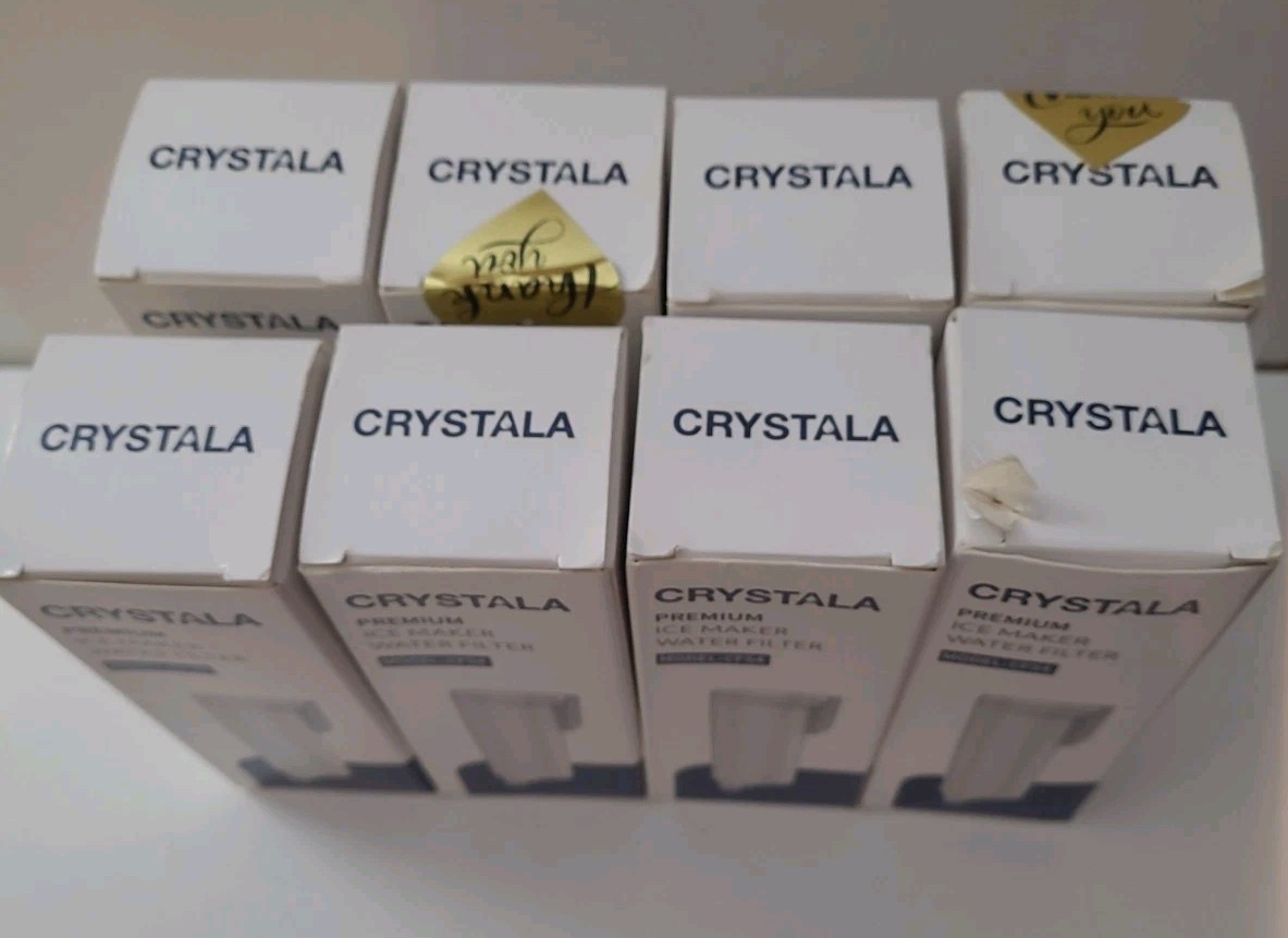 Crystala Model:CF54 Premium Ice Maker Water Filters x 8 Sealed New Open Box