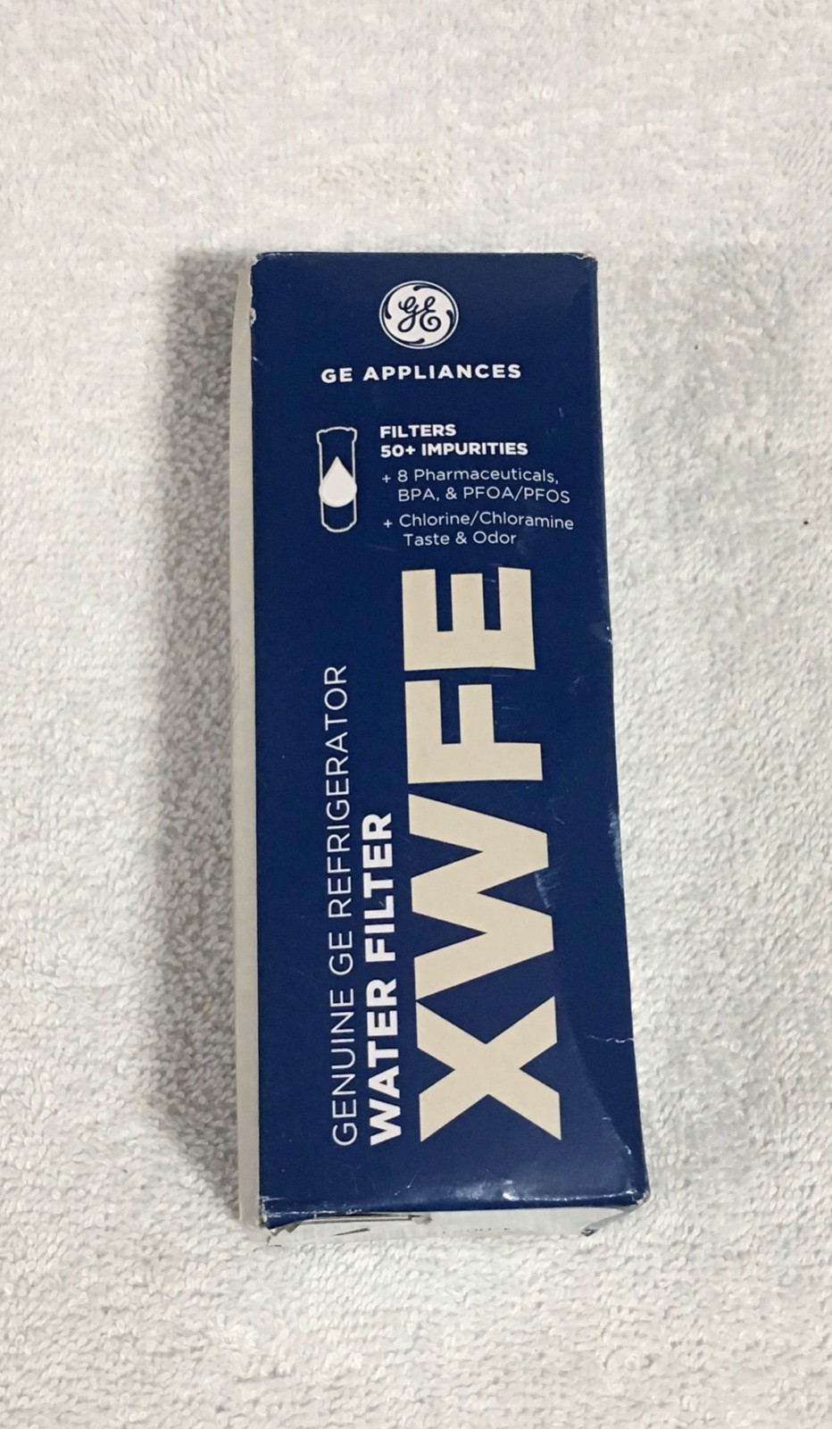 GE XWFE Refrigerator Water Filter, Certified To Reduce 50+ Impurities, Sealed