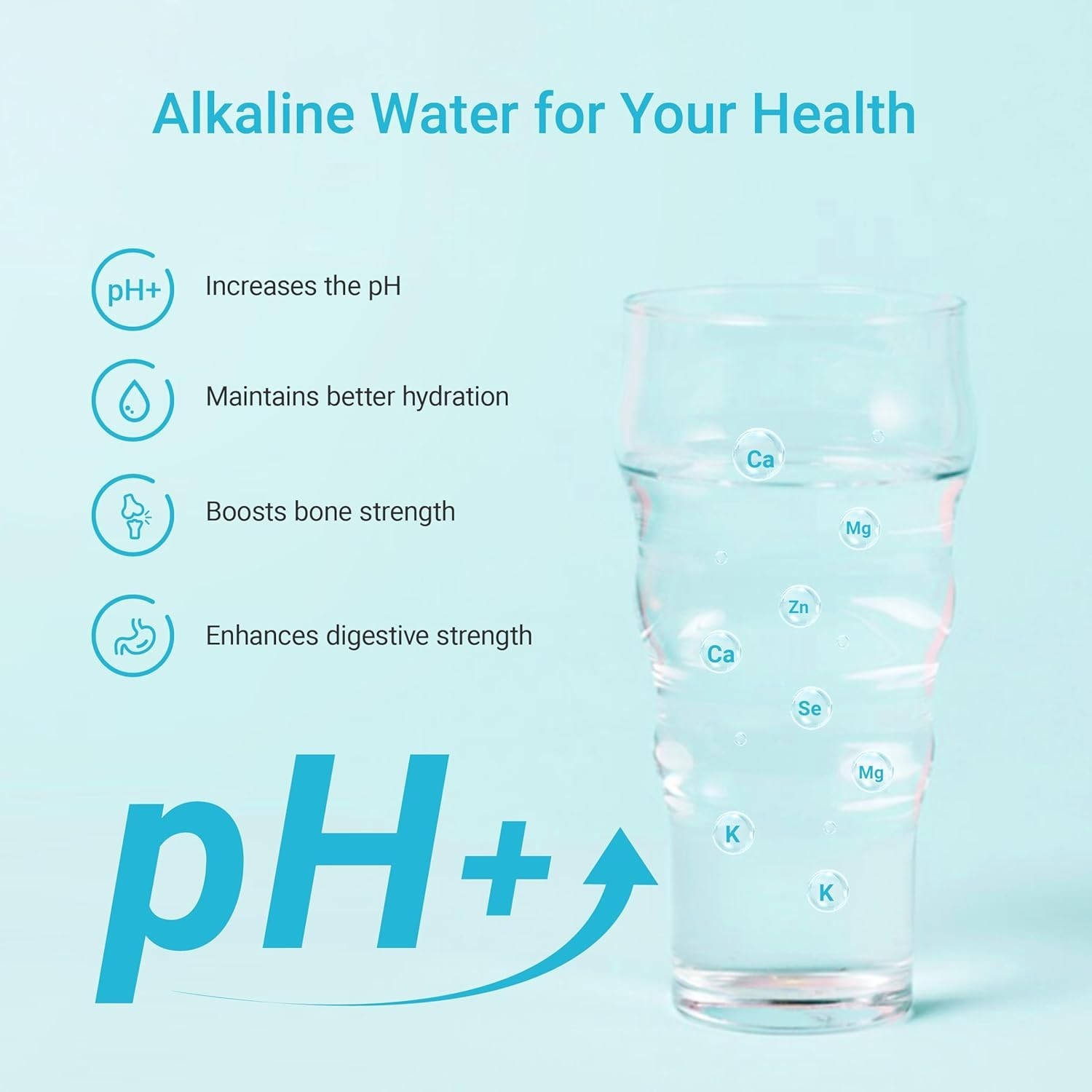 AQUA CREST Alkaline Water Filter, Intended for Brita® Pitchers and Dispensers