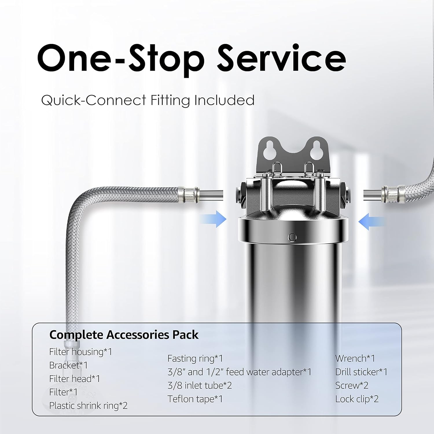 Waterdrop AMS08 Under Sink Water Filter System, 8,000 Gallons,24-Month Long Life