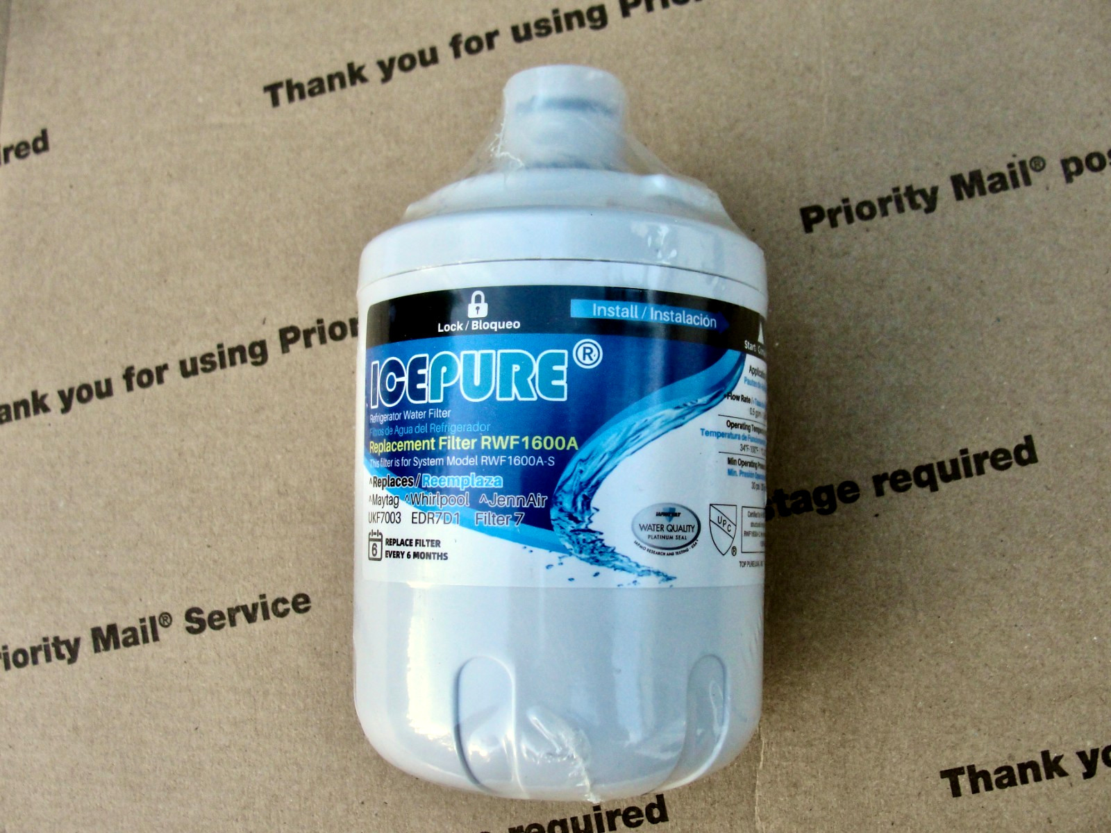 Icepure For Whirlpool EDR7D1 Maytag UKF7003, RWF1600A Water Filter FREE SHIPPING