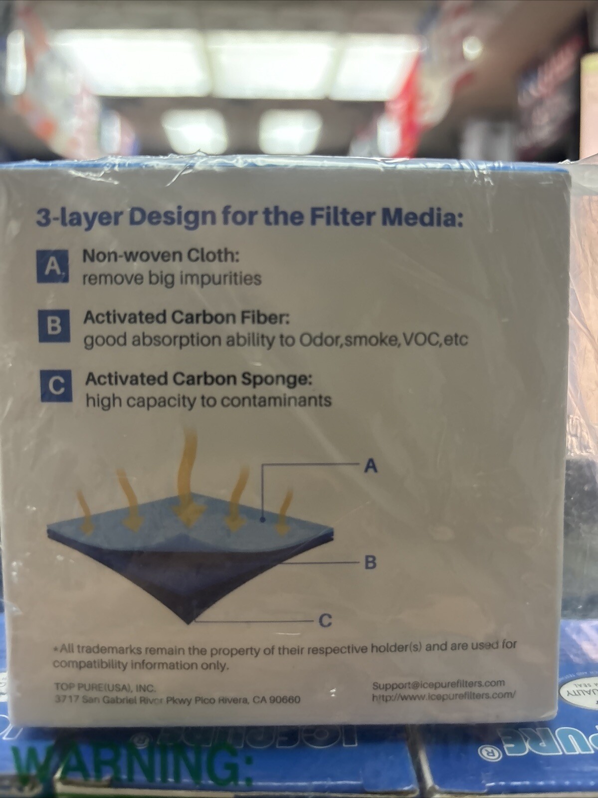 NEW LOT OF 3 ICEPURE RWF4700AC WATER FILTERS & Carbon Filter AF004 (B-11)