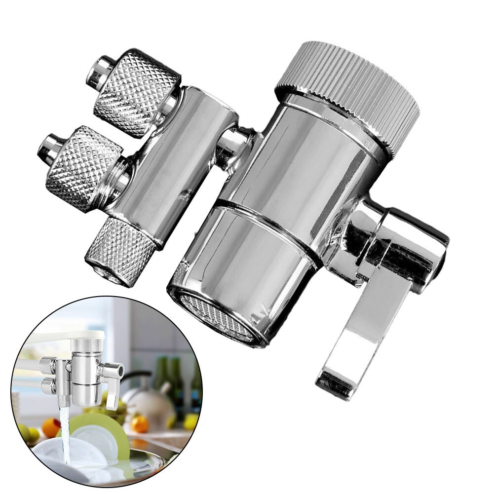 Water Filters purifiers Two Way Faucet Filter Diverter Valve 3/8in & 5/16in out
