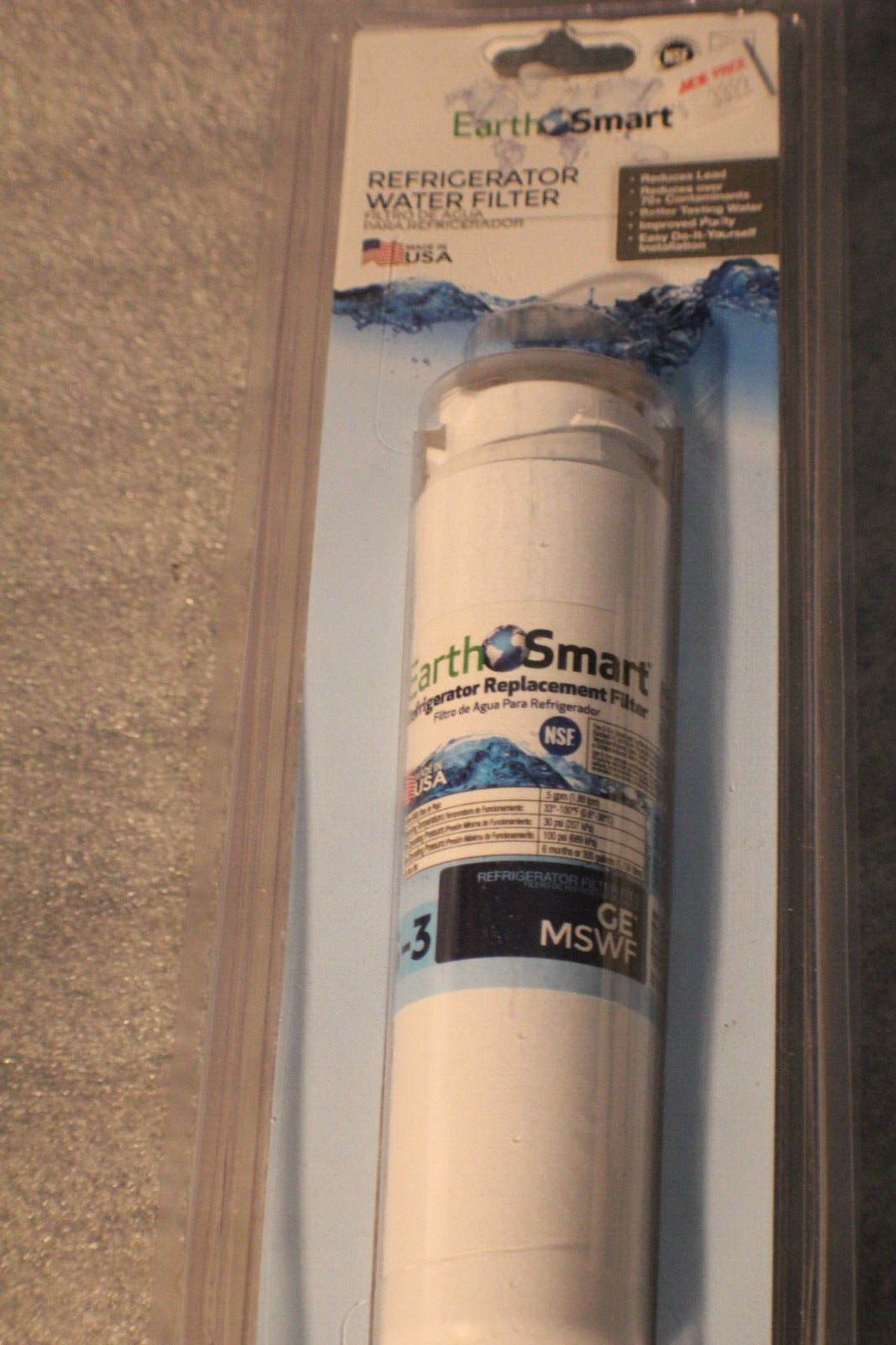 EARTH SMART GE MSWF REFRIGERATOR WATER FILTER G-3