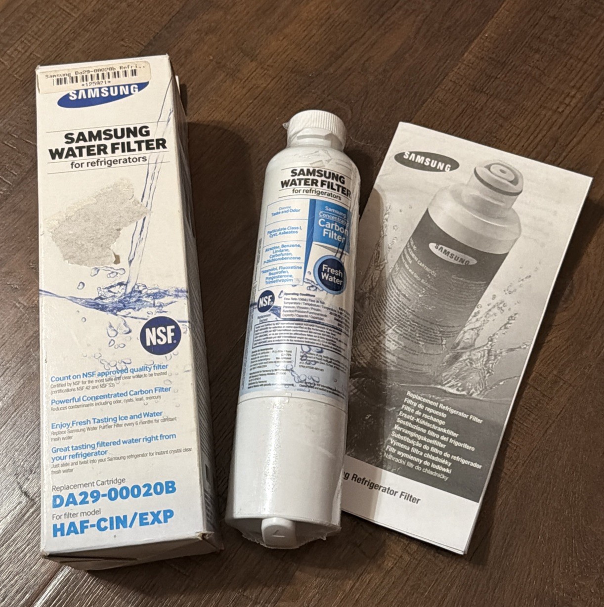 Samsung OEM DA29-00020B HAF-CIN/EXP Refrigerator Water Filter For DA97-08006A-E