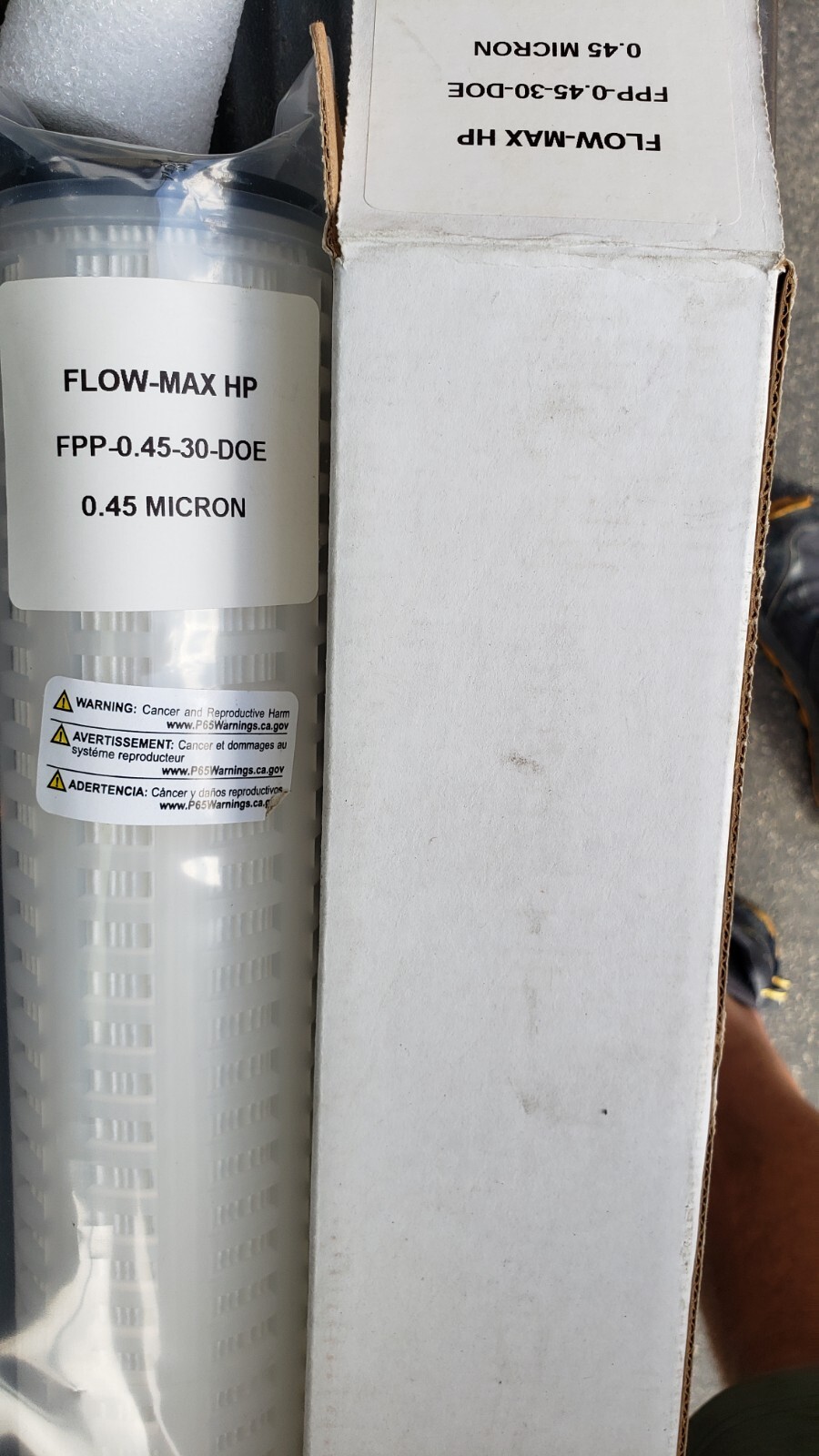 Flow-Max FPP-0.45-30-DOE Polypropylene Pleated Filter Cartridge 0.45 um 30″
