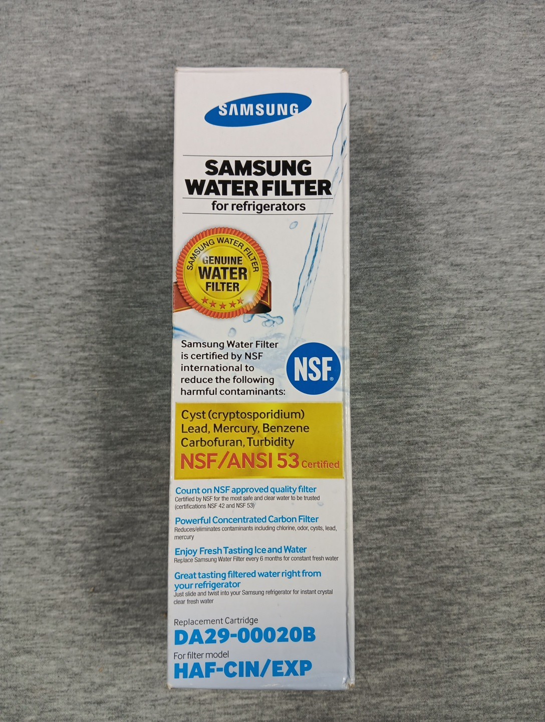 GENUINE OEM Samsung DA29-00020B HAF-CIN/EXP Refrigerator Ice & Water Filter